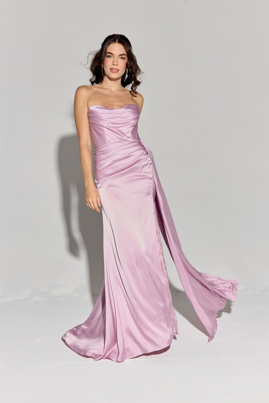GOLDA Strapless Silky Side Sash Prom & Formal Dress in Australia | One Honey Boutique