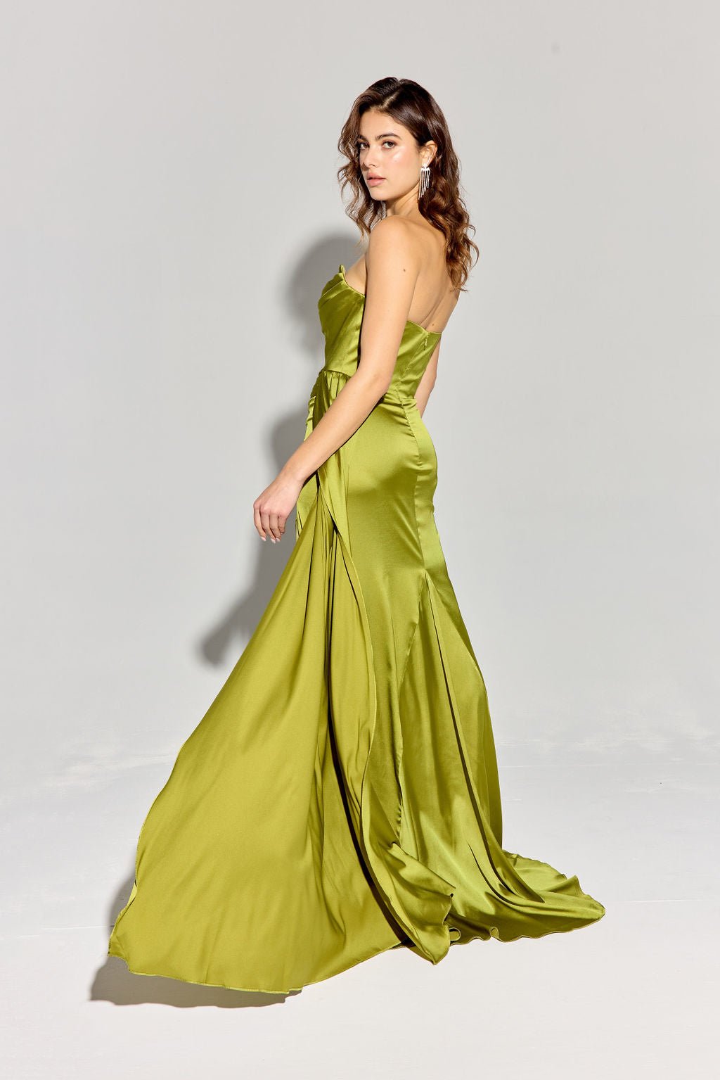 GOLDA Strapless Silky Side Sash Prom & Formal Dress in Australia | One Honey Boutique