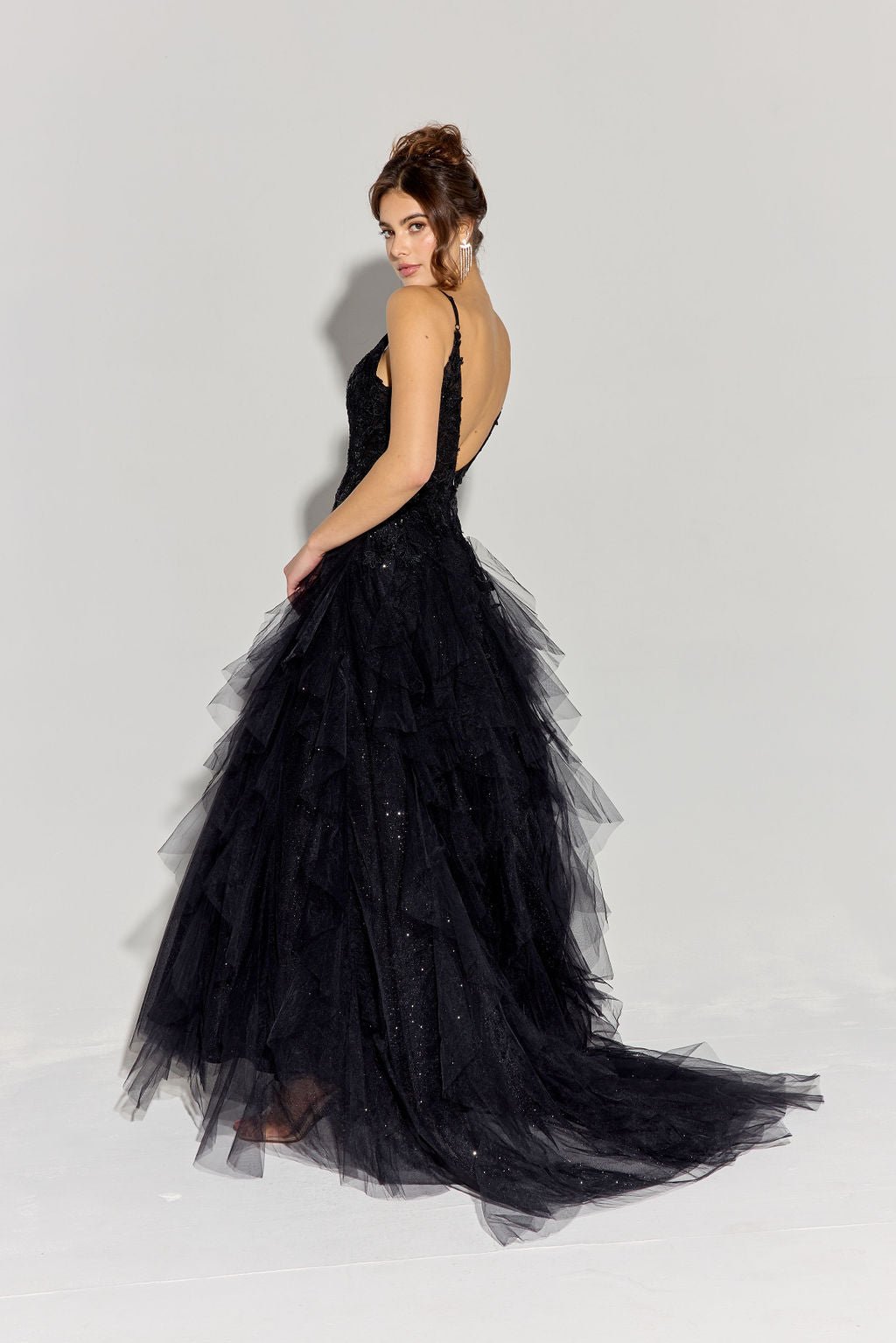 CAMILA Thin Strap Tulle Layered Prom & Formal Dress in Australia | One Honey Boutique