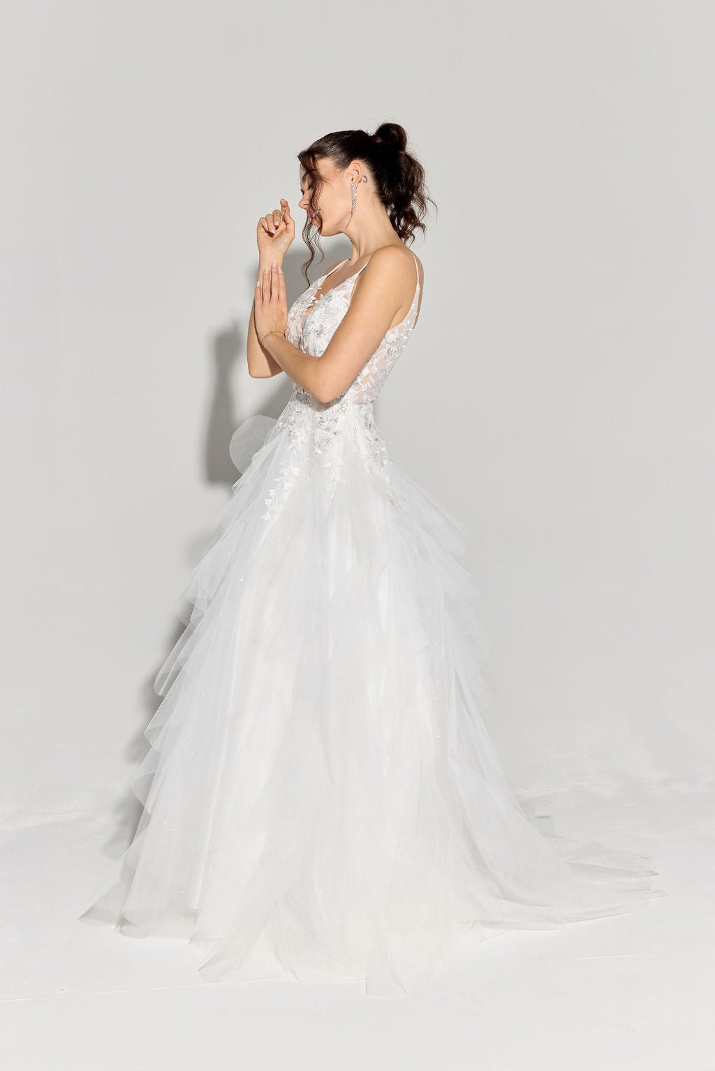 CAMILA Thin Strap Tulle Layered Prom & Formal Dress in Australia | One Honey Boutique