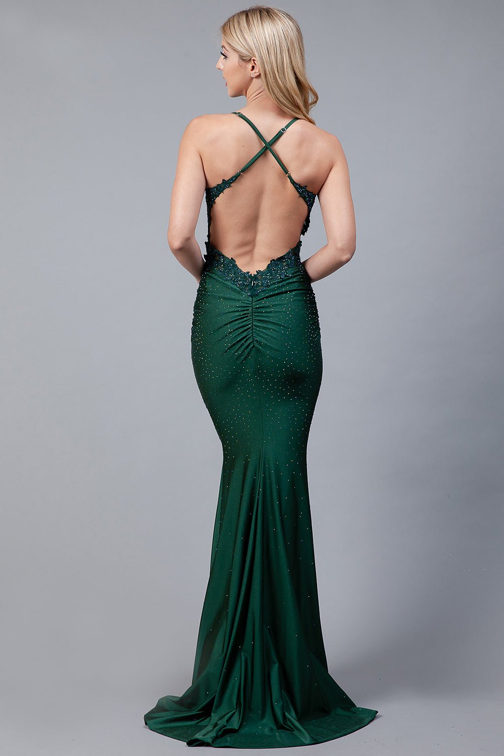 CONNA Lace & Rhinestone Fitted Mermaid Prom & Formal Dress in Australia | One Honey Boutique