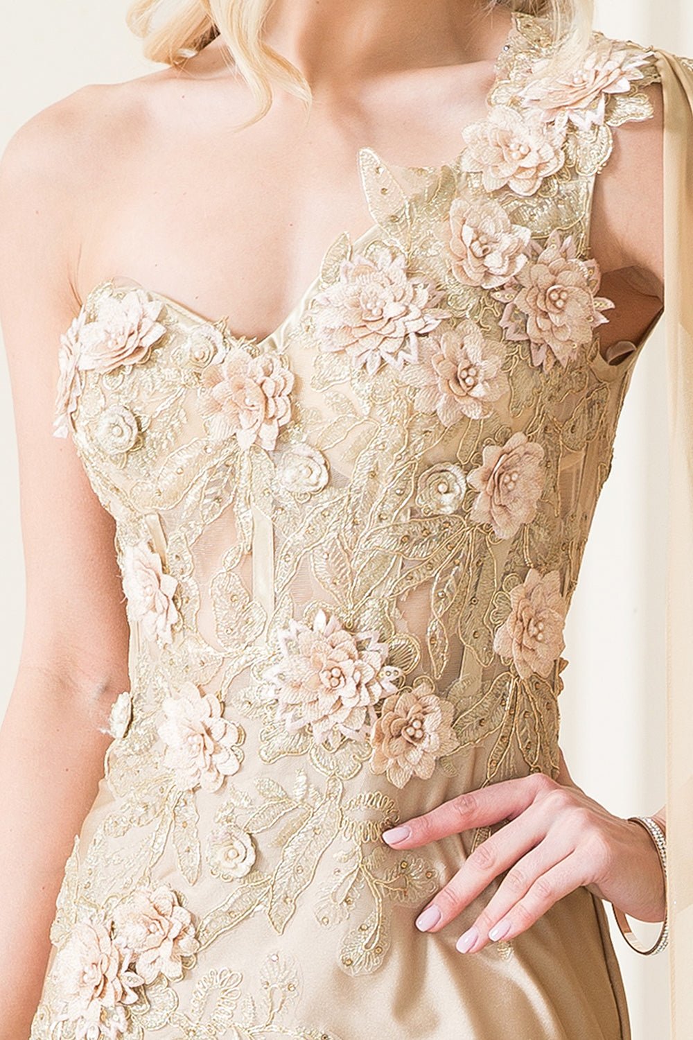 PRISCA One Shoulder Fitted Evening Prom & Formal Dress in Australia | One Honey Boutique