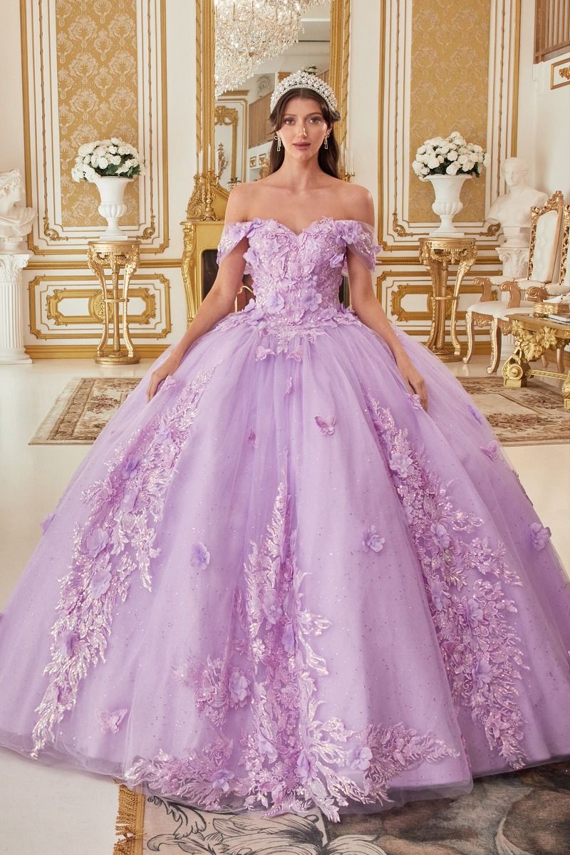 JULIANNA-MARIE Beaded Butterfly Quinceañera dress with lace bodice and layered tulle skirt. Brisbane to Gold Coast, Australia.
