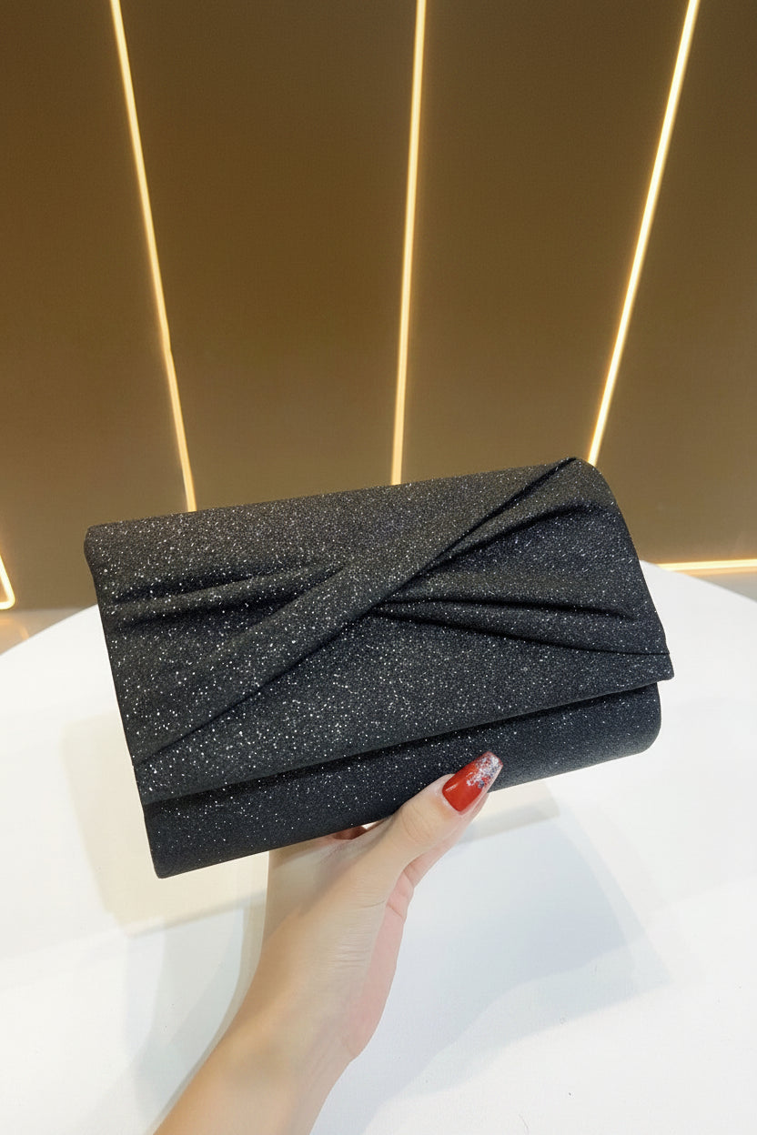 Honey Couture CHELSEA Knot Envelope Clutch Bag for Formal & Evening Wear
