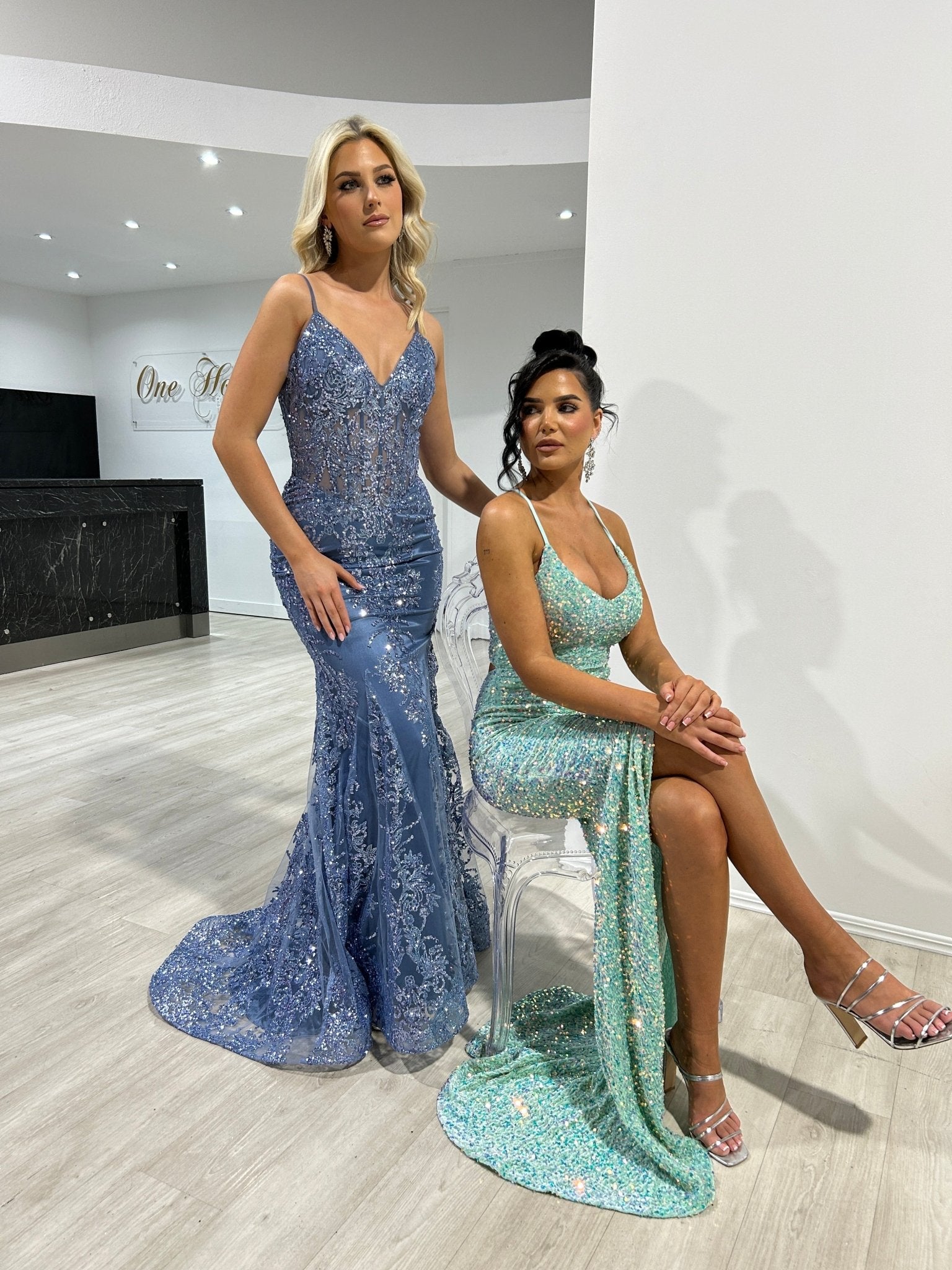 CAROLE Sequin Glitter Corset Mermaid School Formal Gala Dinner Dress in Australia | One Honey Boutique