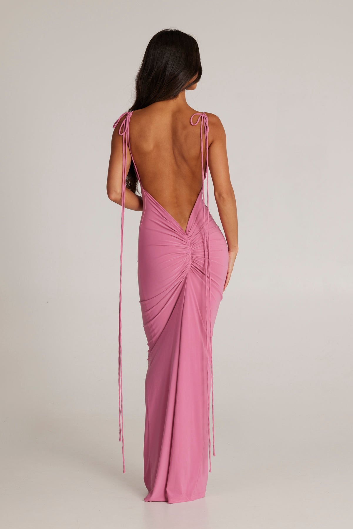 MÉLANI The Label JIANI Low Back Dress in Mauve