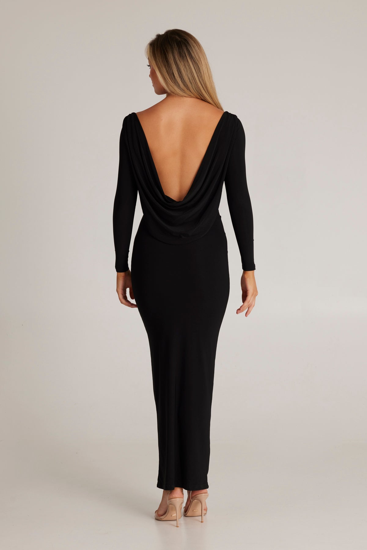 MÉLANI The Label AMARI Black Reversible Long Sleeve Dress