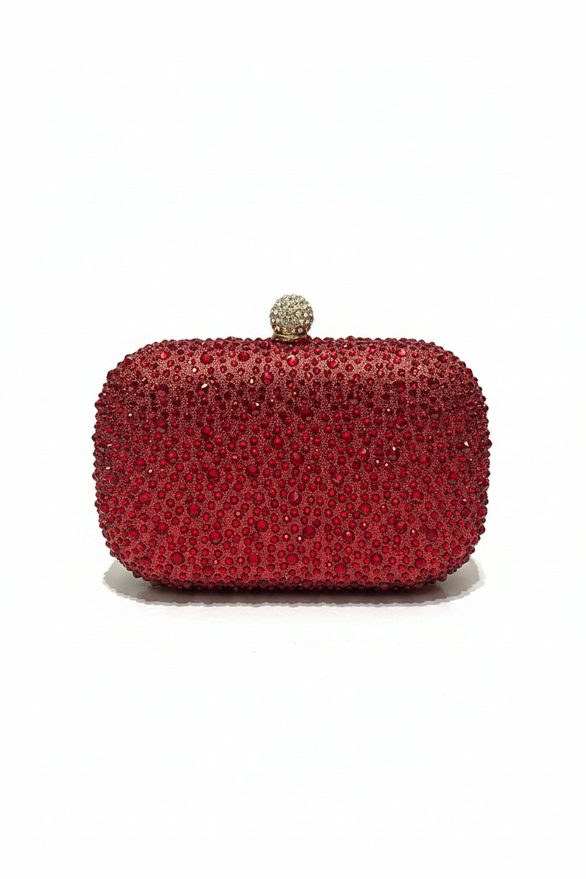 Honey Couture CELESTE Rhinestone Hard Case Clutch Bag