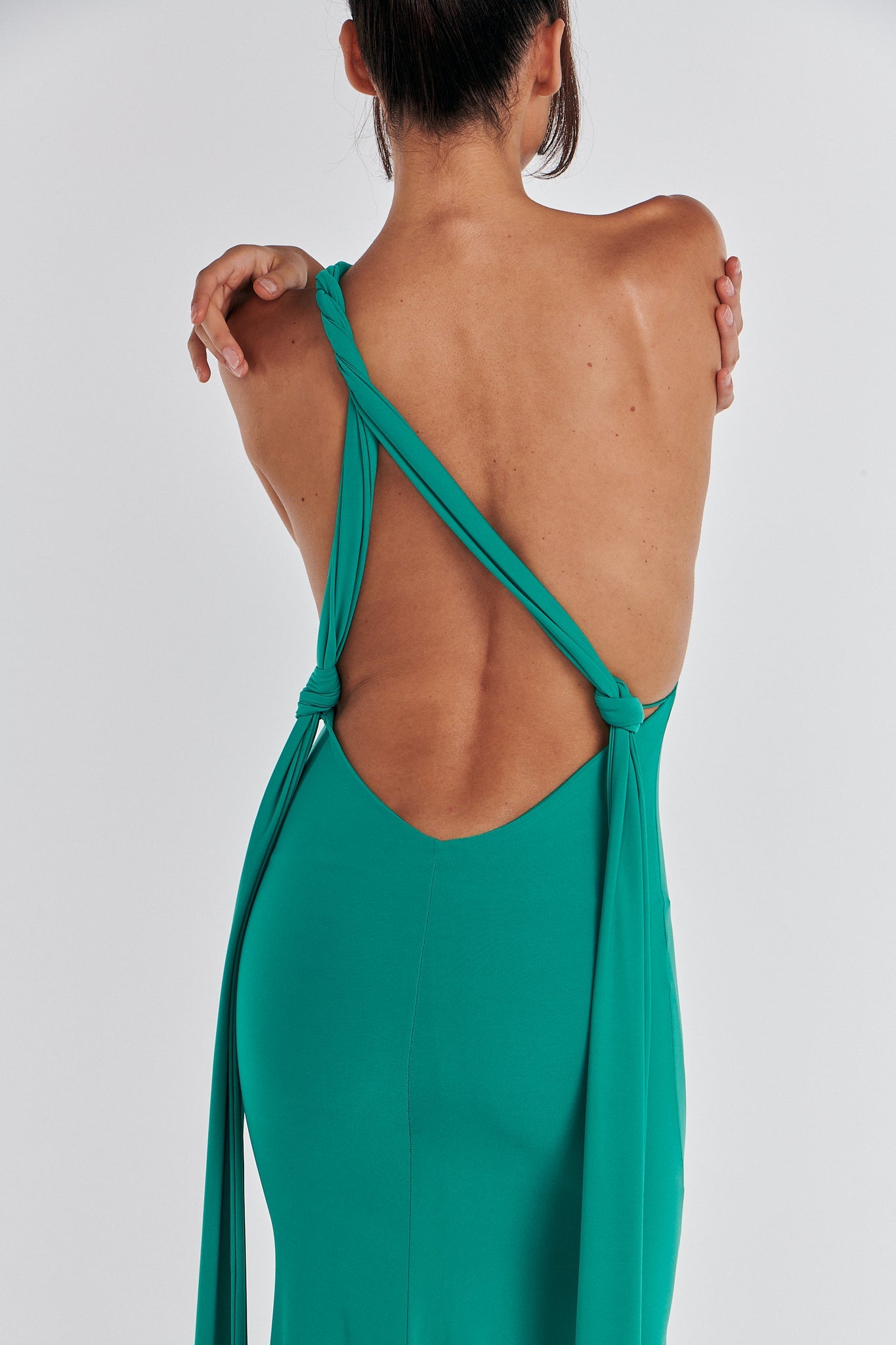 MÉLANI The Label ELIANA Multi Tie Backless Bridesmaid Formal Gown