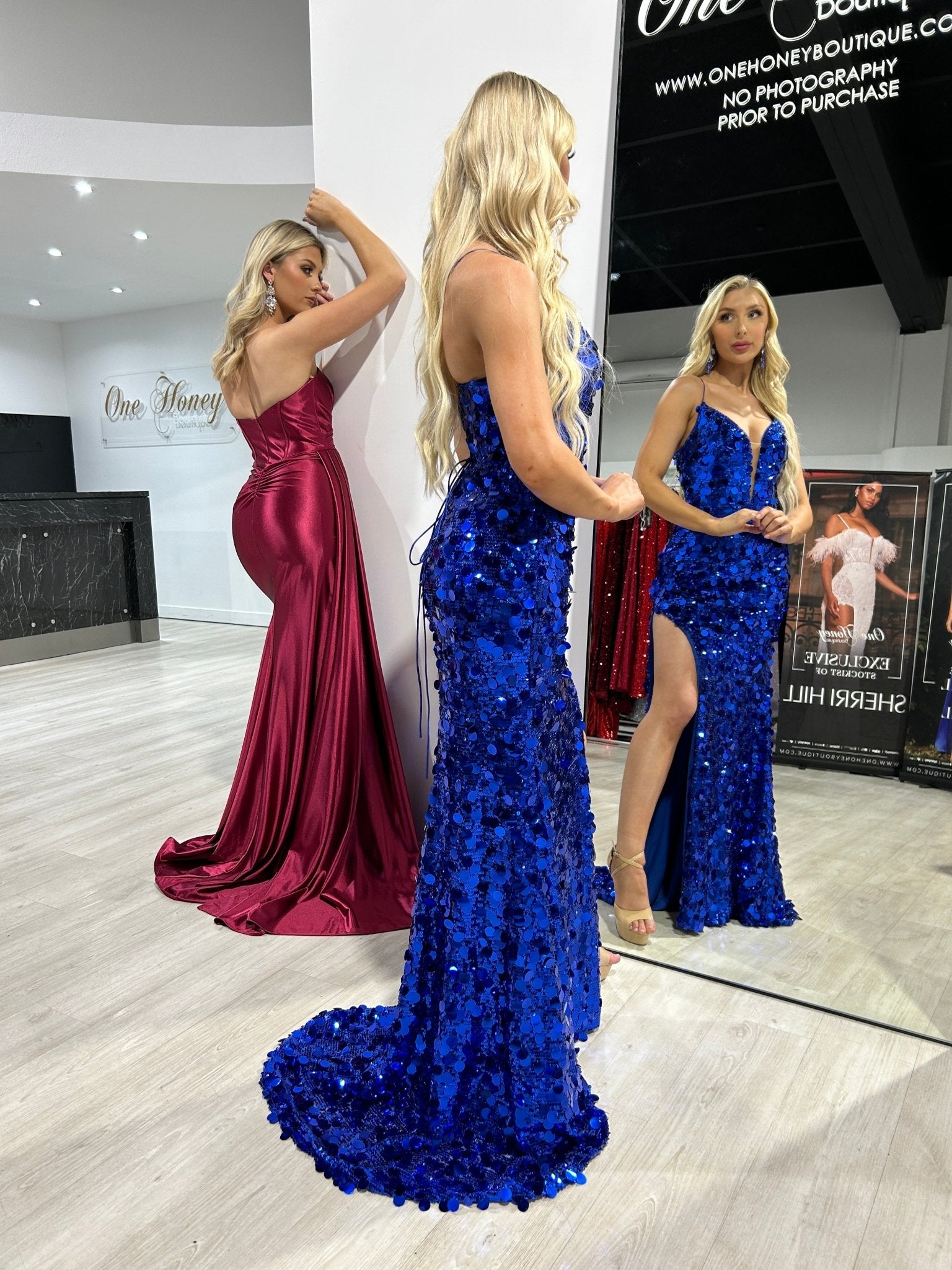 MADONNA Sequin Mermaid Formal Prom & Pageant Gown in Australia | One Honey Boutique