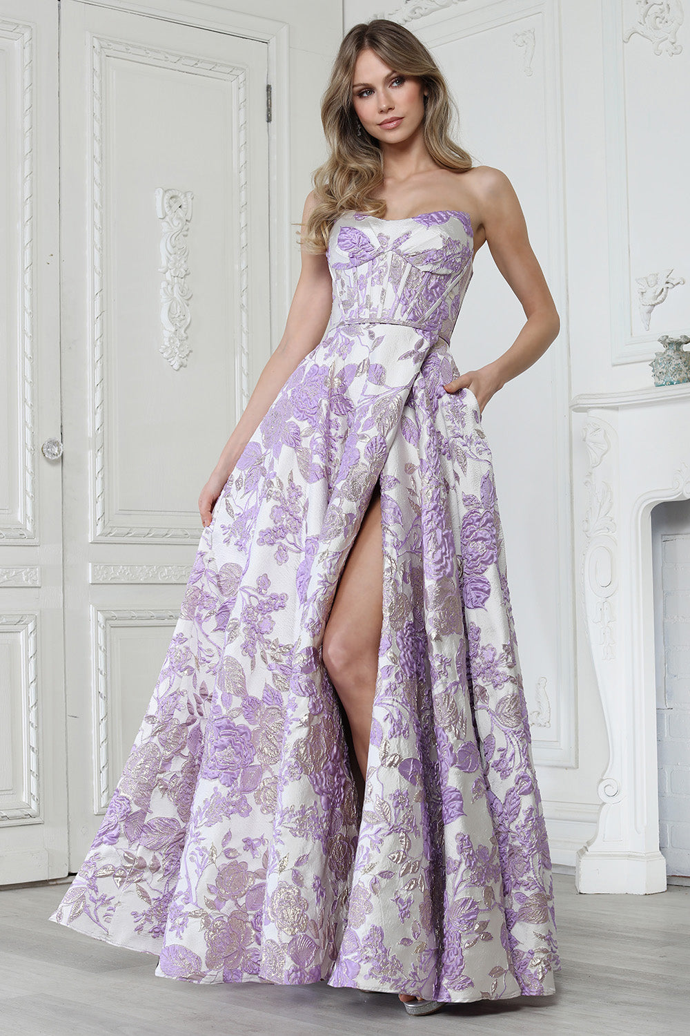 JESSENIA Floral Multi A-Line Prom & Formal Dress