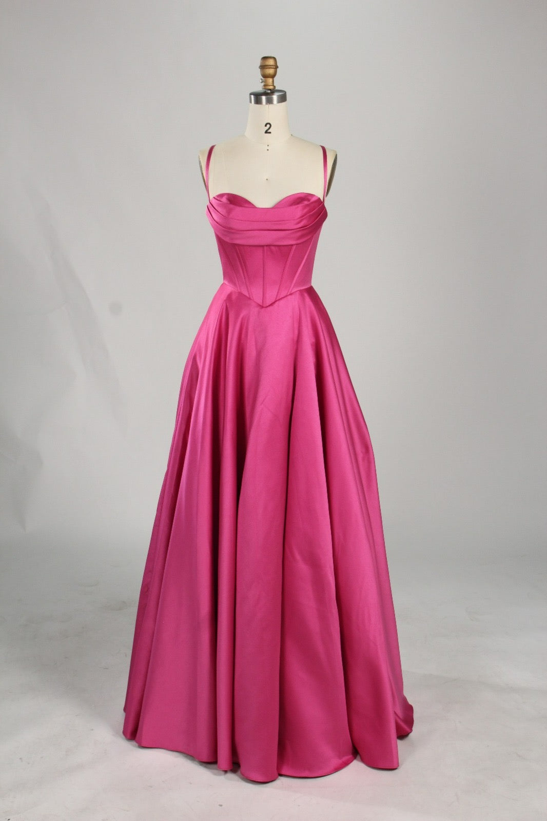 Honey Couture BRIELLA Satin Corset Ball Gown Formal Dress, Designer Prom Dress, Australian Formal Store, Elegant Pink Satin Gown