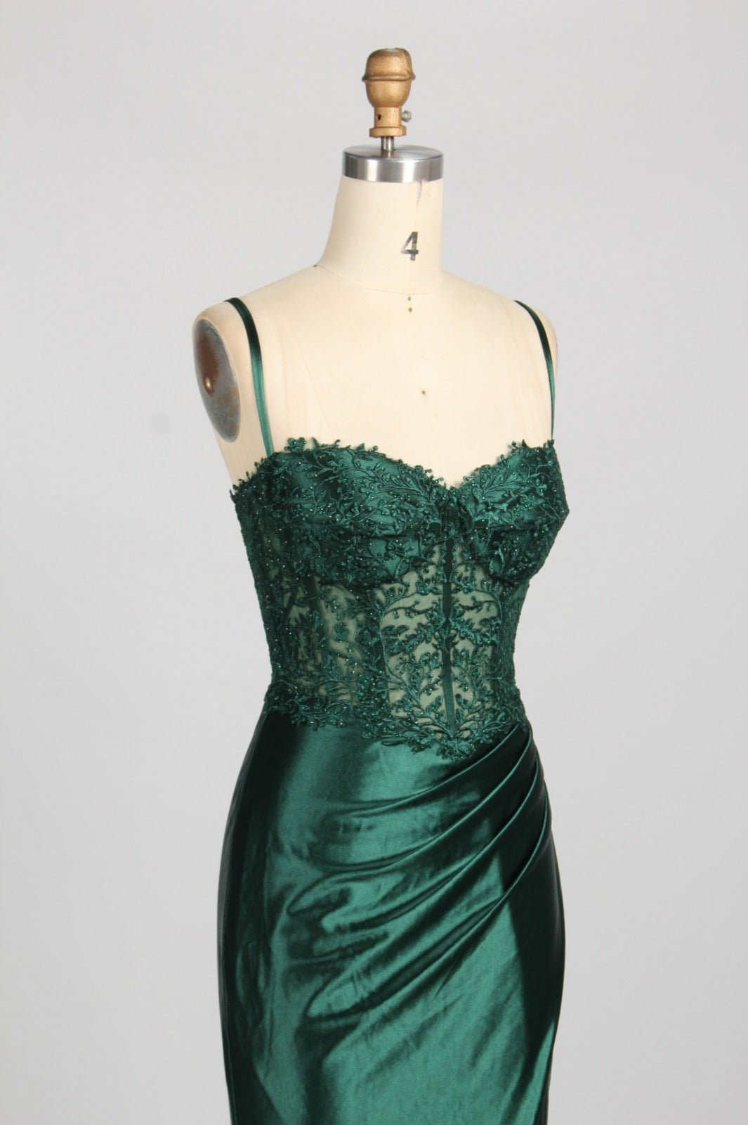 Honey Couture MYORA Embellished Bustier Satin Mermaid Formal Dress in Australia | One Honey Boutique