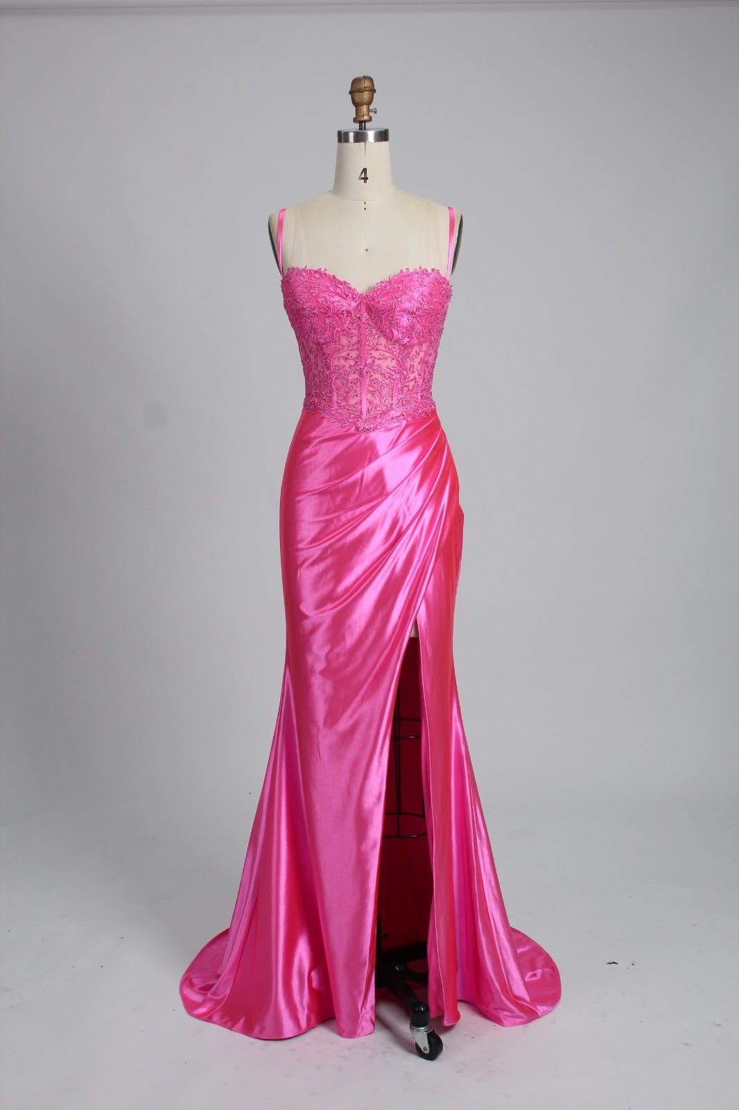 Honey Couture MYORA Embellished Bustier Satin Mermaid Formal Dress in Australia | One Honey Boutique