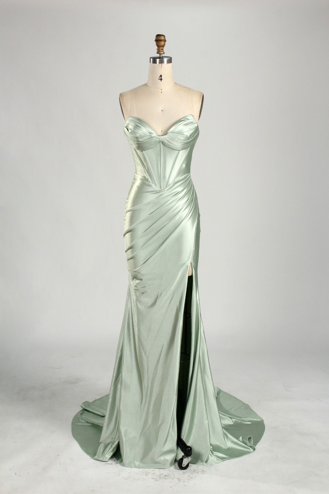 Honey Couture NOLANI Satin Boned Bustier Mermaid Formal Dress in Australia | One Honey Boutique