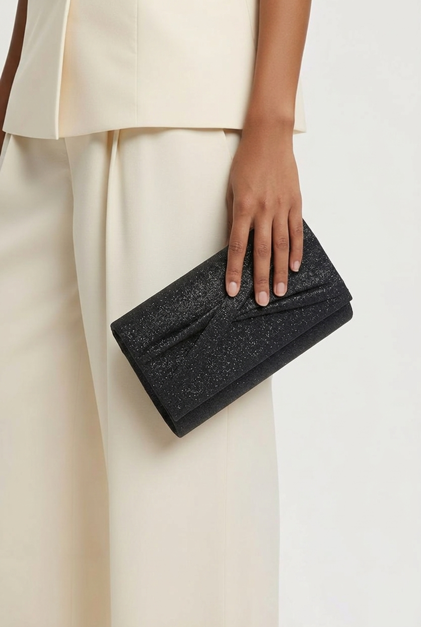 Honey Couture CHELSEA Knot Envelope Clutch Bag for Formal & Evening Wear