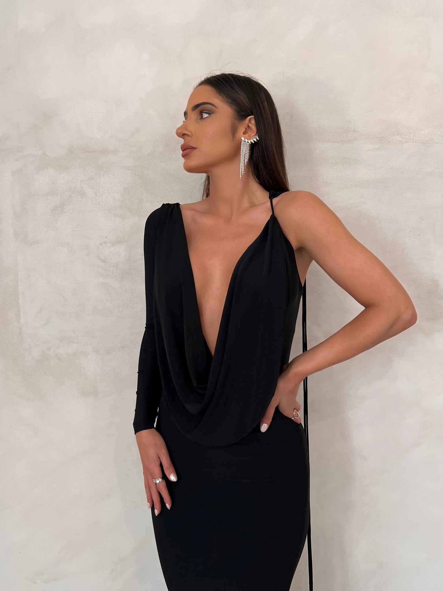 MÉLANI The Label EMILIA Reversible One Sleeve Dress