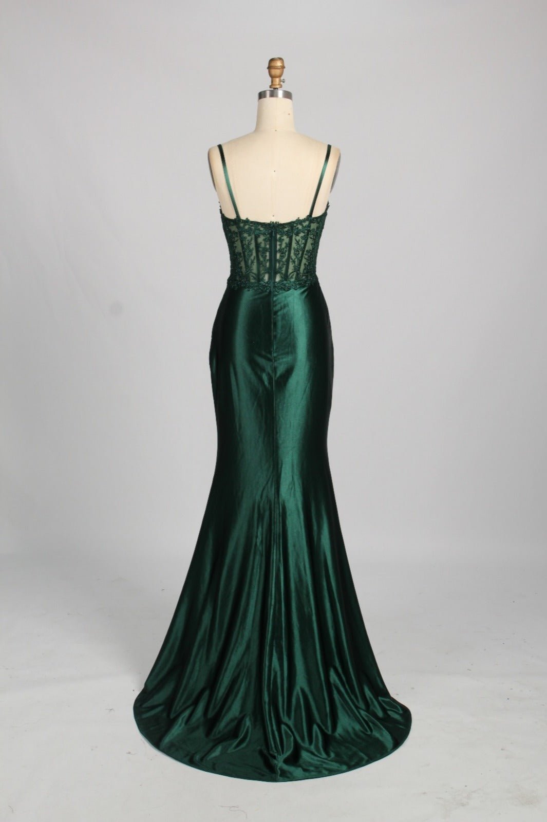 Honey Couture MYORA Embellished Bustier Satin Mermaid Formal Dress in Australia | One Honey Boutique