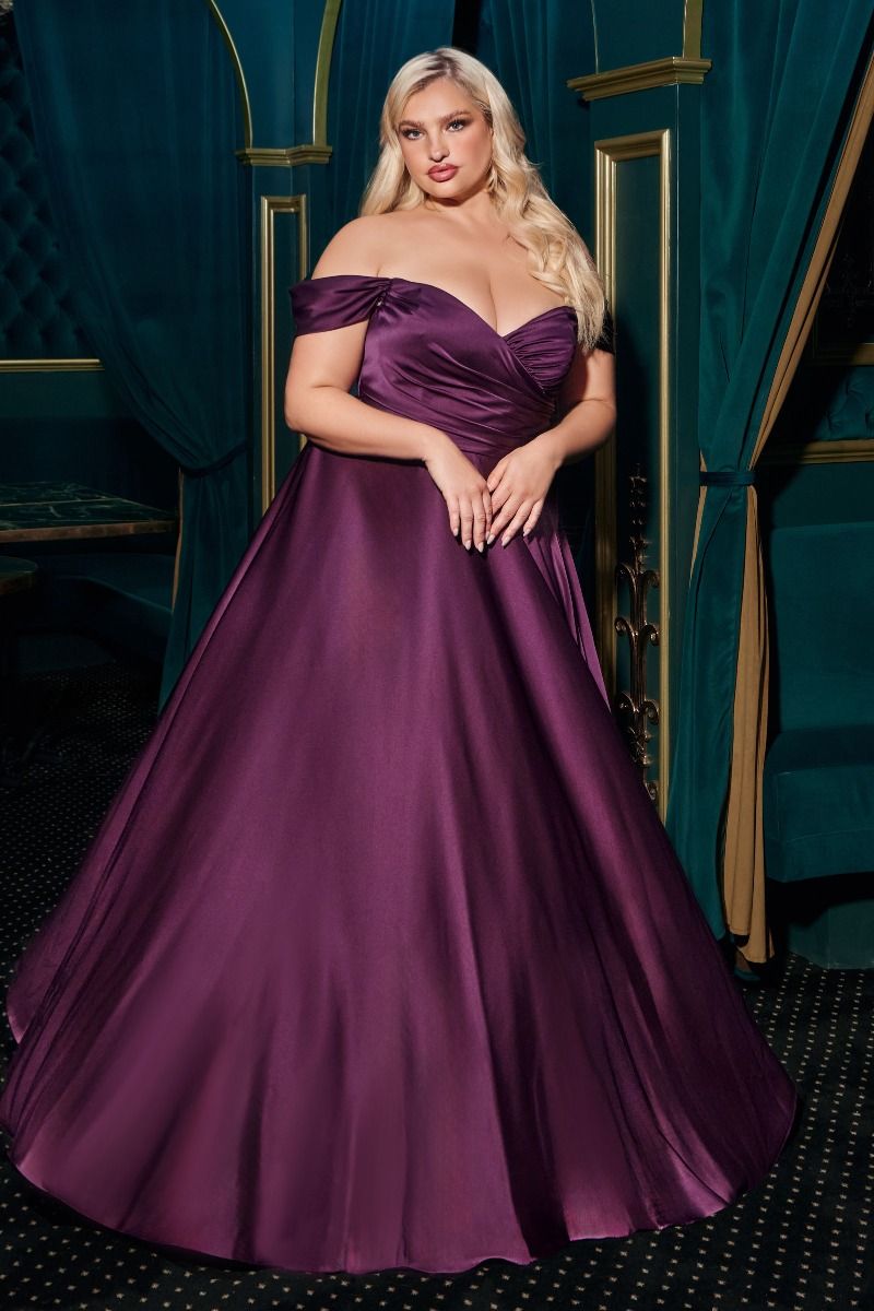 AURA Curve Off Shoulder Silky A Line Bridesmaid Formal Dress