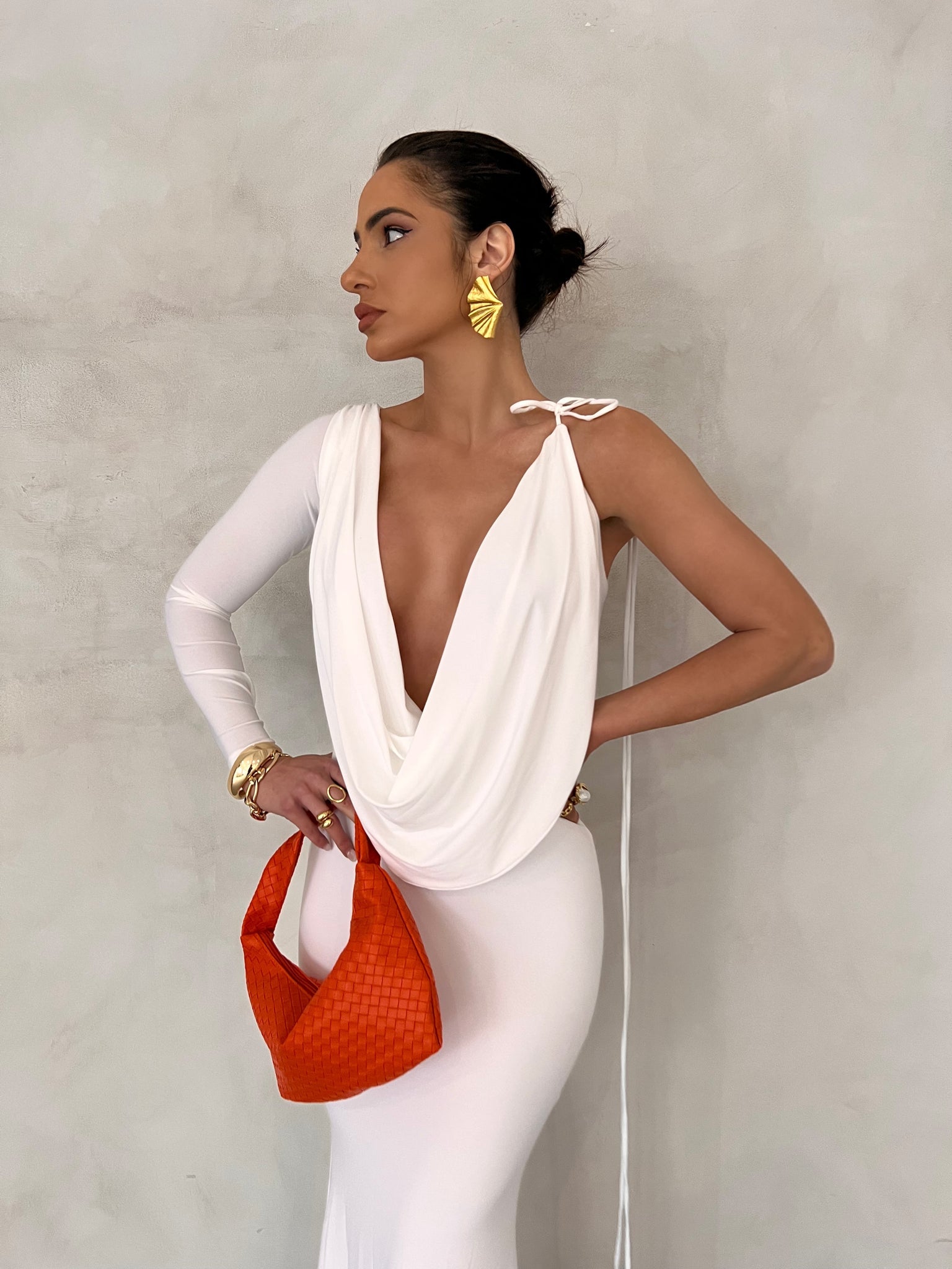 MÉLANI The Label EMILIA Reversible One Sleeve Dress