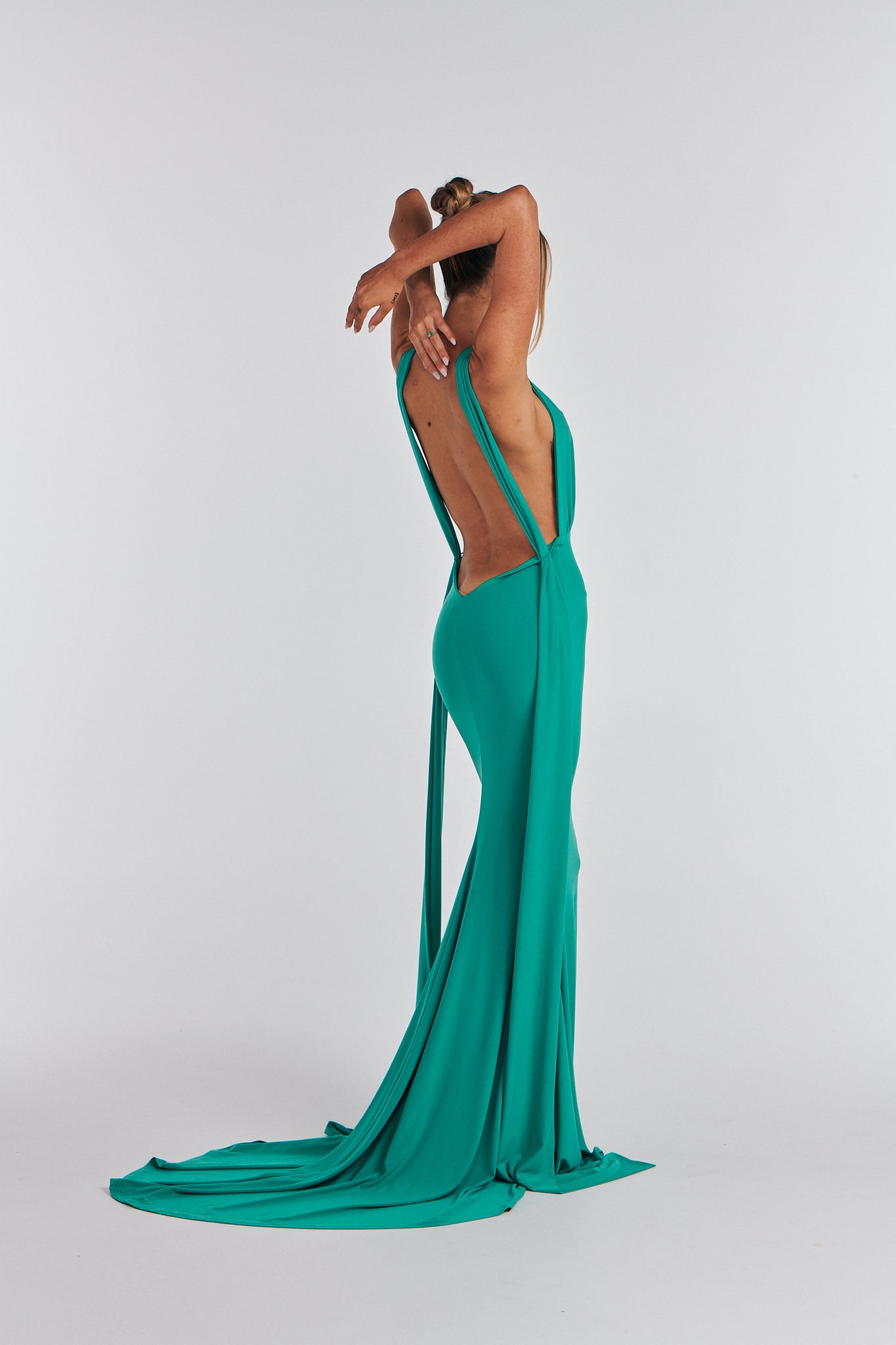 MÉLANI The Label LUCIA Jade Keyhole Neckline Backless Bridesmaid Formal Gown