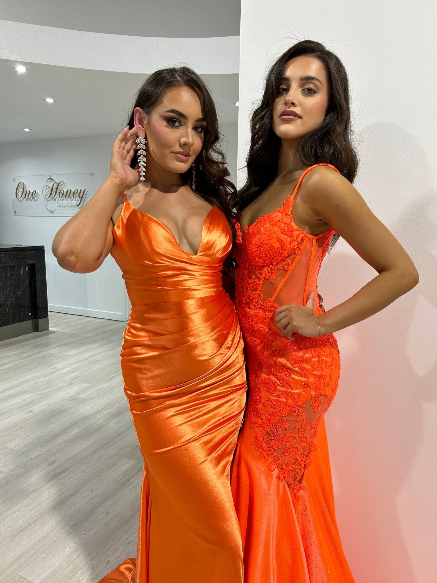 CHARLIE Stretch Satin Mermaid Prom & Formal Dress in Australia | One Honey Boutique