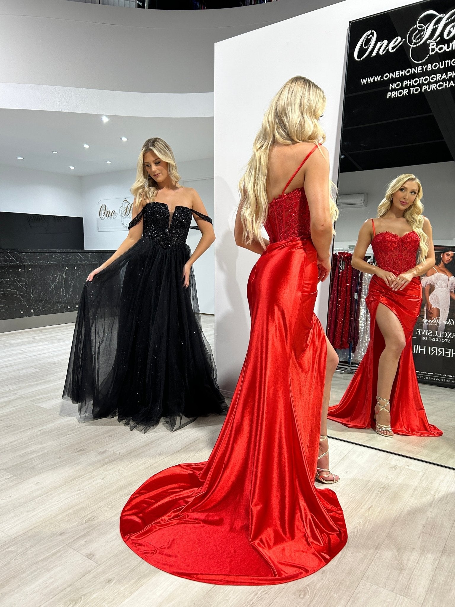 LEIA Strapless Bustier Tulle A - Line Ball Gown Formal Dress in Australia | One Honey Boutique