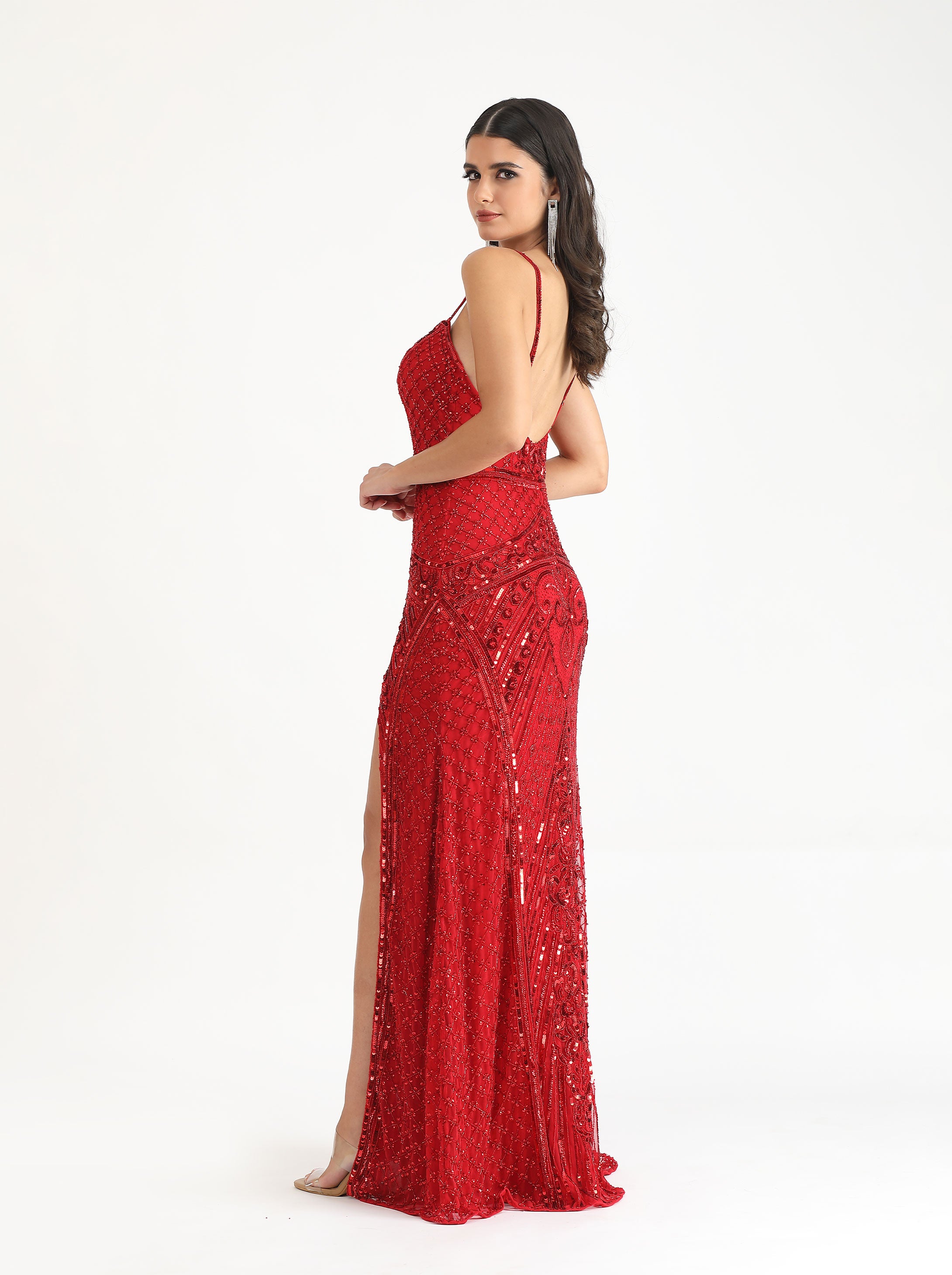 BELLE COUTURE 9130 Beaded mermaid prom dress with sweetheart neckline, elegant beadwork, and floor-length skirt. Brisbane to Gold Coast.