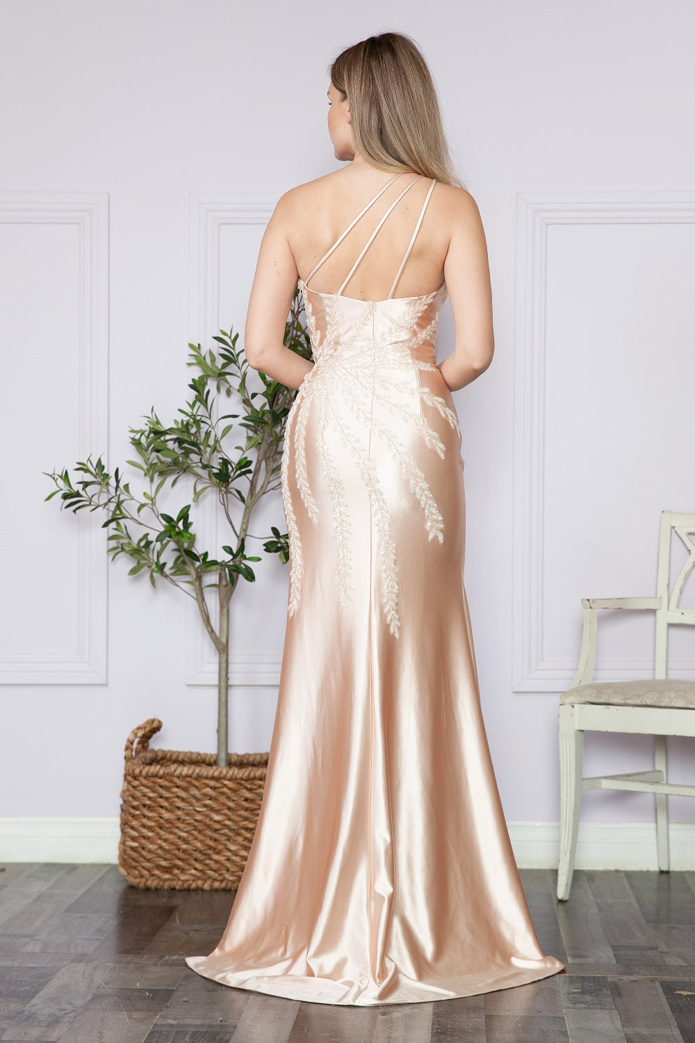 CHIKE One Shoulder Embroidery Beaded Prom & Formal Dress with sequin embroidery, fitted sheath gown. Brisbane to Gold Coast Australia.