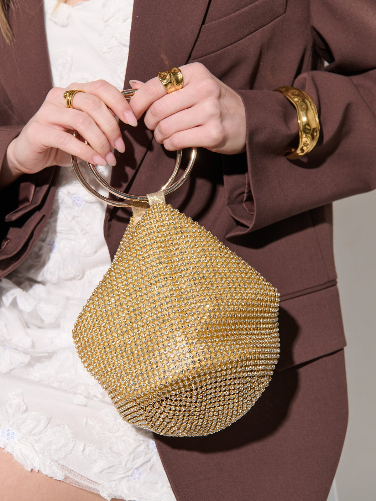Lustre & Sage JADA Chainmail Evening Bag