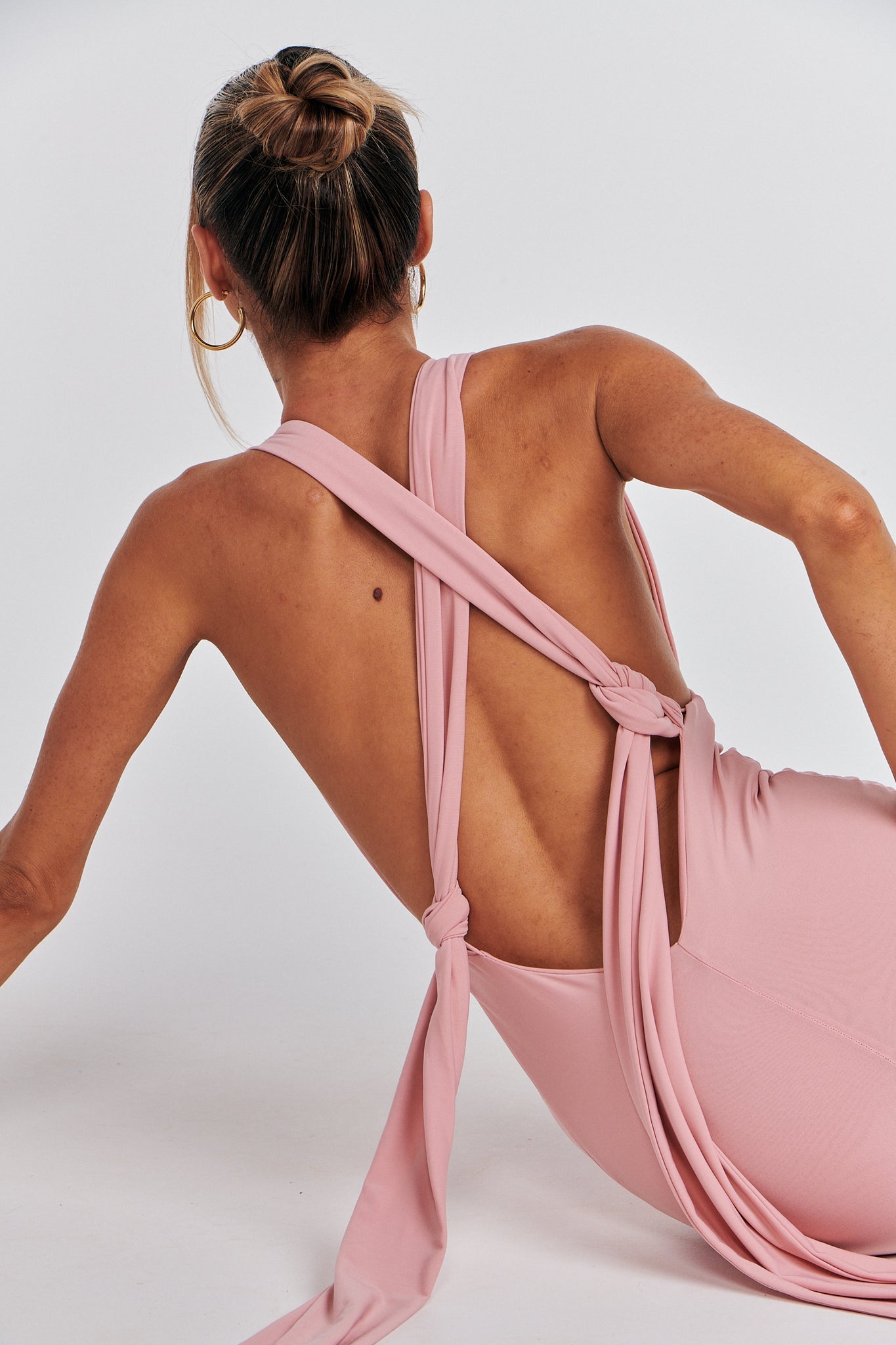 MÉLANI The Label ELIANA Multi Tie Backless Bridesmaid Formal Gown