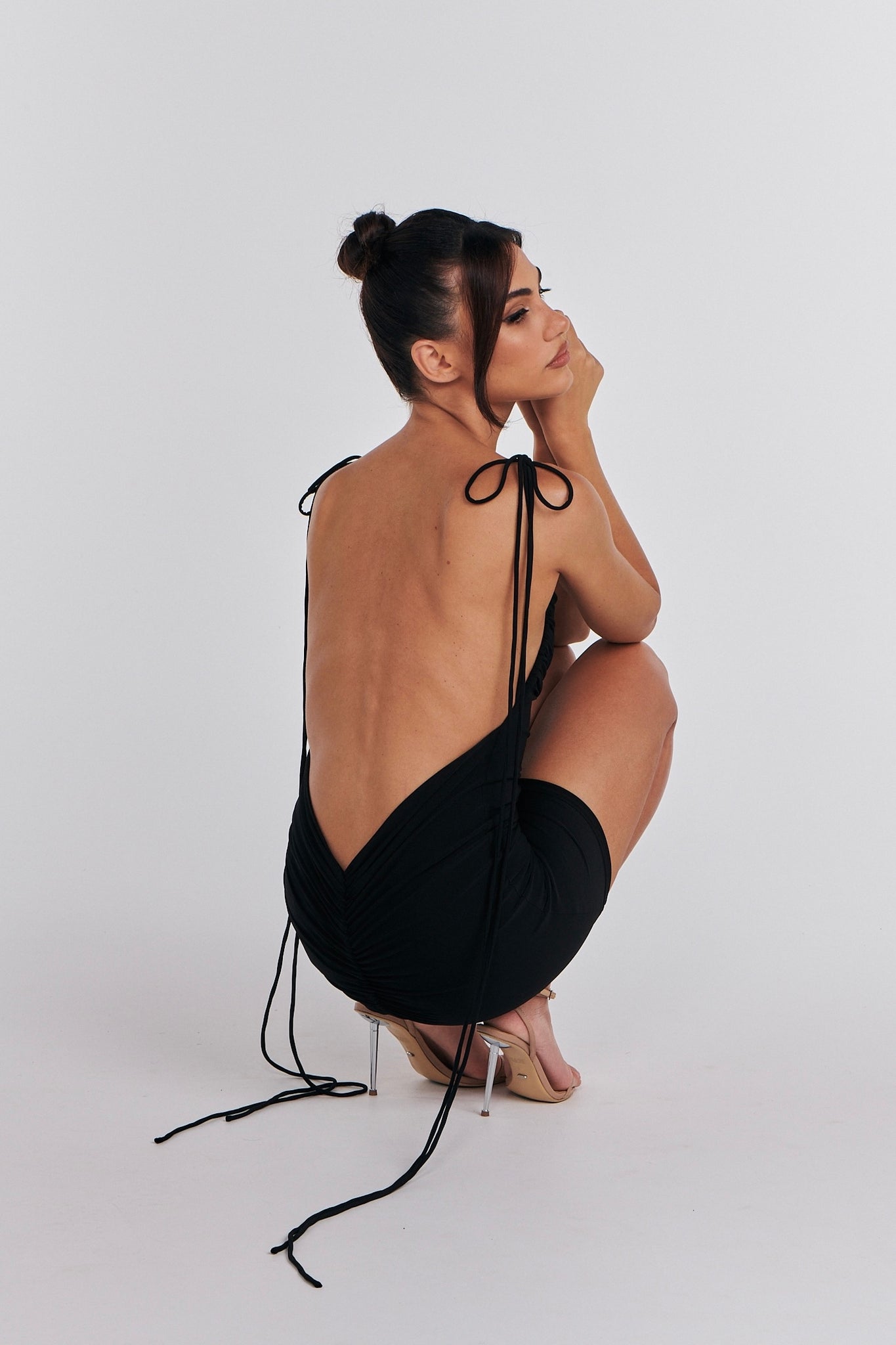 MÉLANI The Label JAI Backless Party Mini Dress