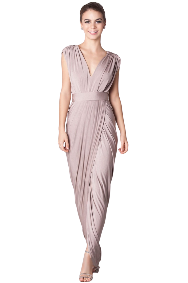 Pia Gladys Perey CARLA Silk Jersey Mermaid Bridesmaid Maxi Dress