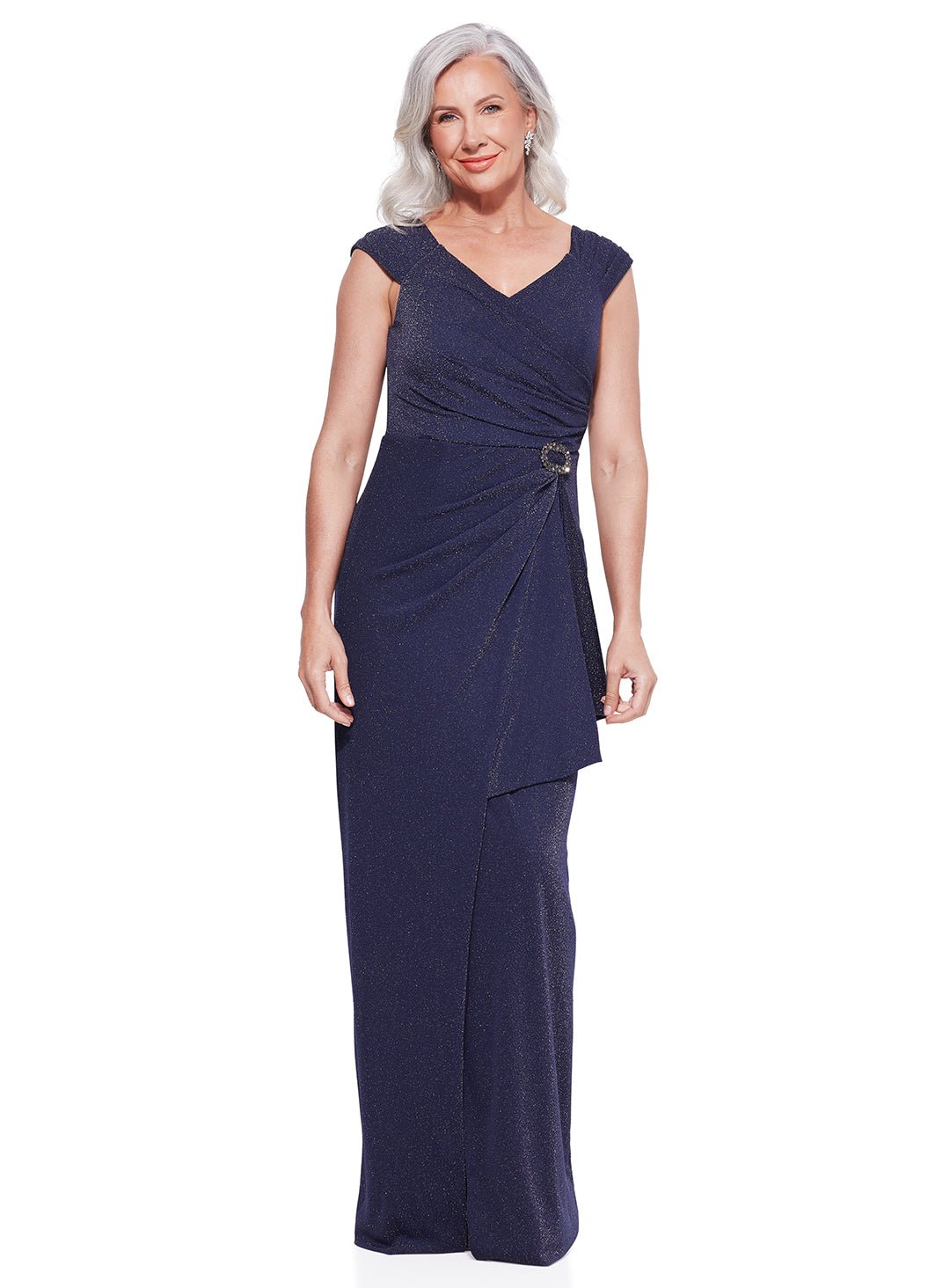 Trellis Lane CONNIE Off Shoulder Ruched Maxi Gown in Australia | One Honey Boutique