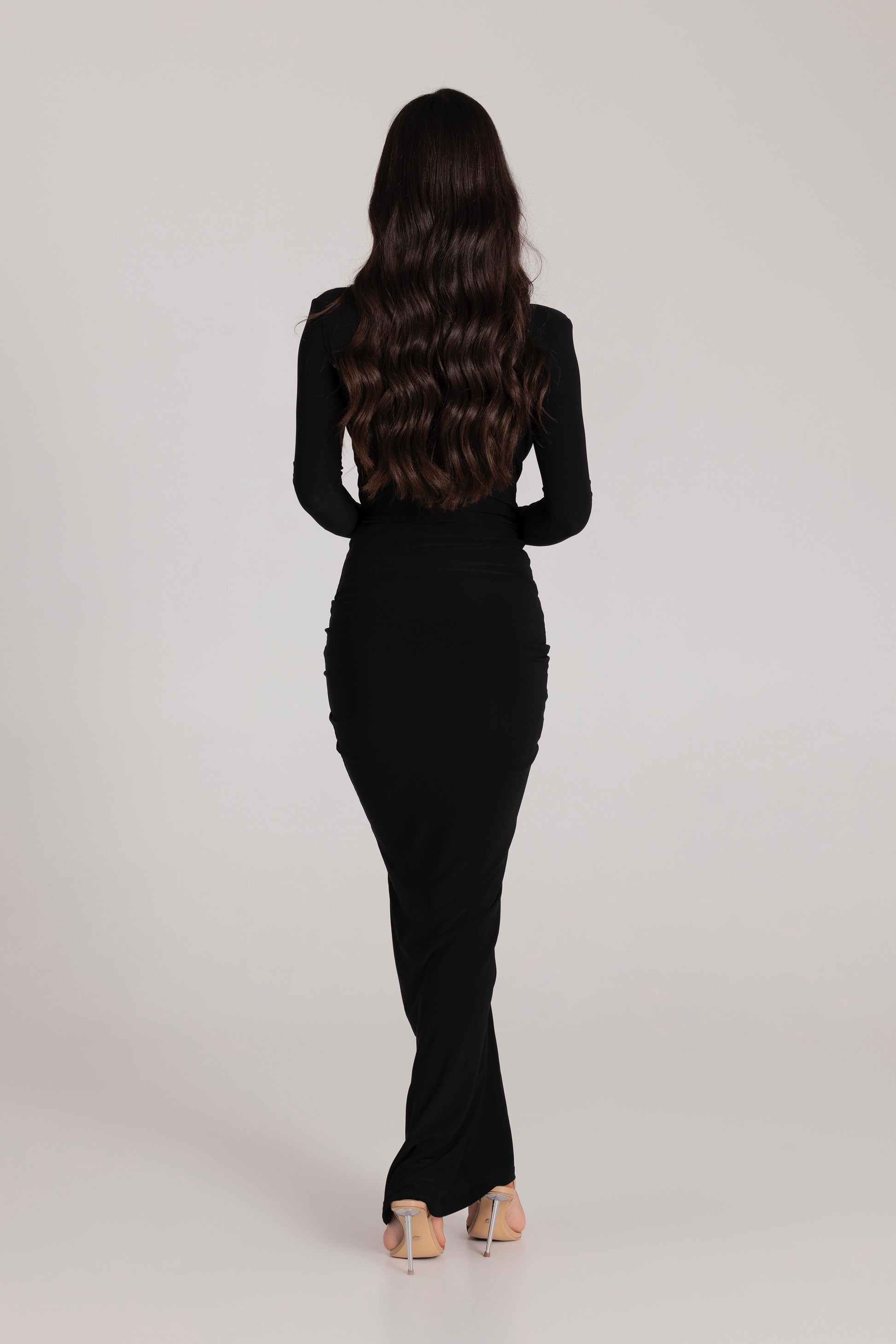 MÉLANI The Label YVONNE Black Reversible Long Sleeve Dress