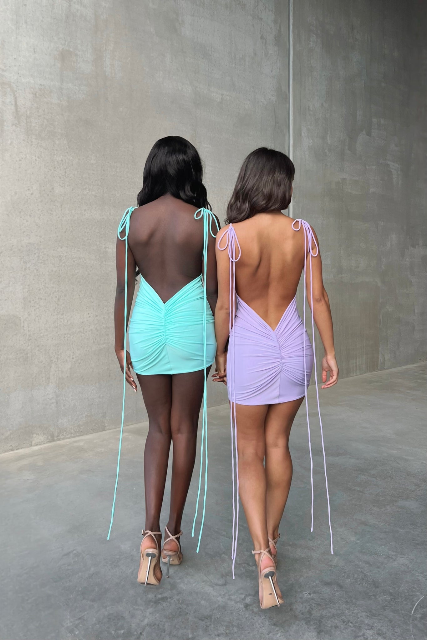 MÉLANI The Label JAI Backless Party Mini Dress