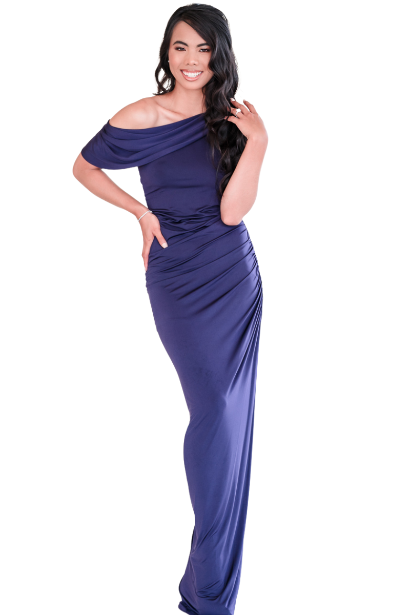 Pia Gladys Perey EVA Silk Jersey Asymmetric Mermaid Bridesmaid Dress