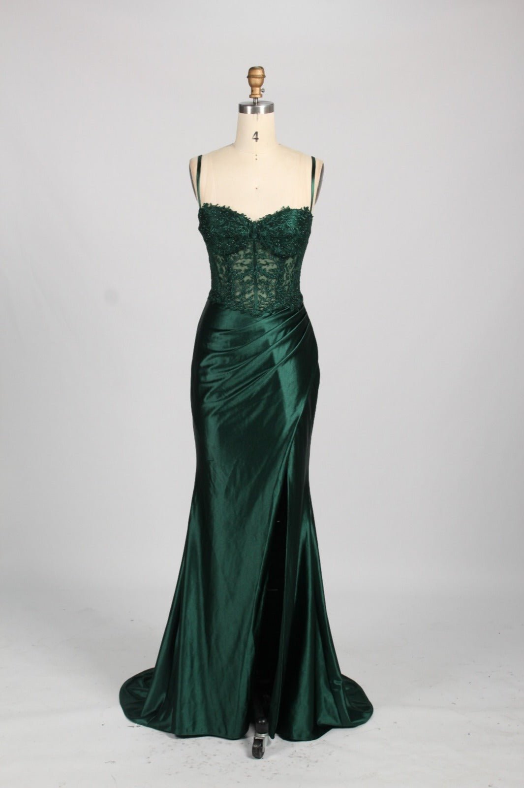 Honey Couture MYORA Embellished Bustier Satin Mermaid Formal Dress in Australia | One Honey Boutique