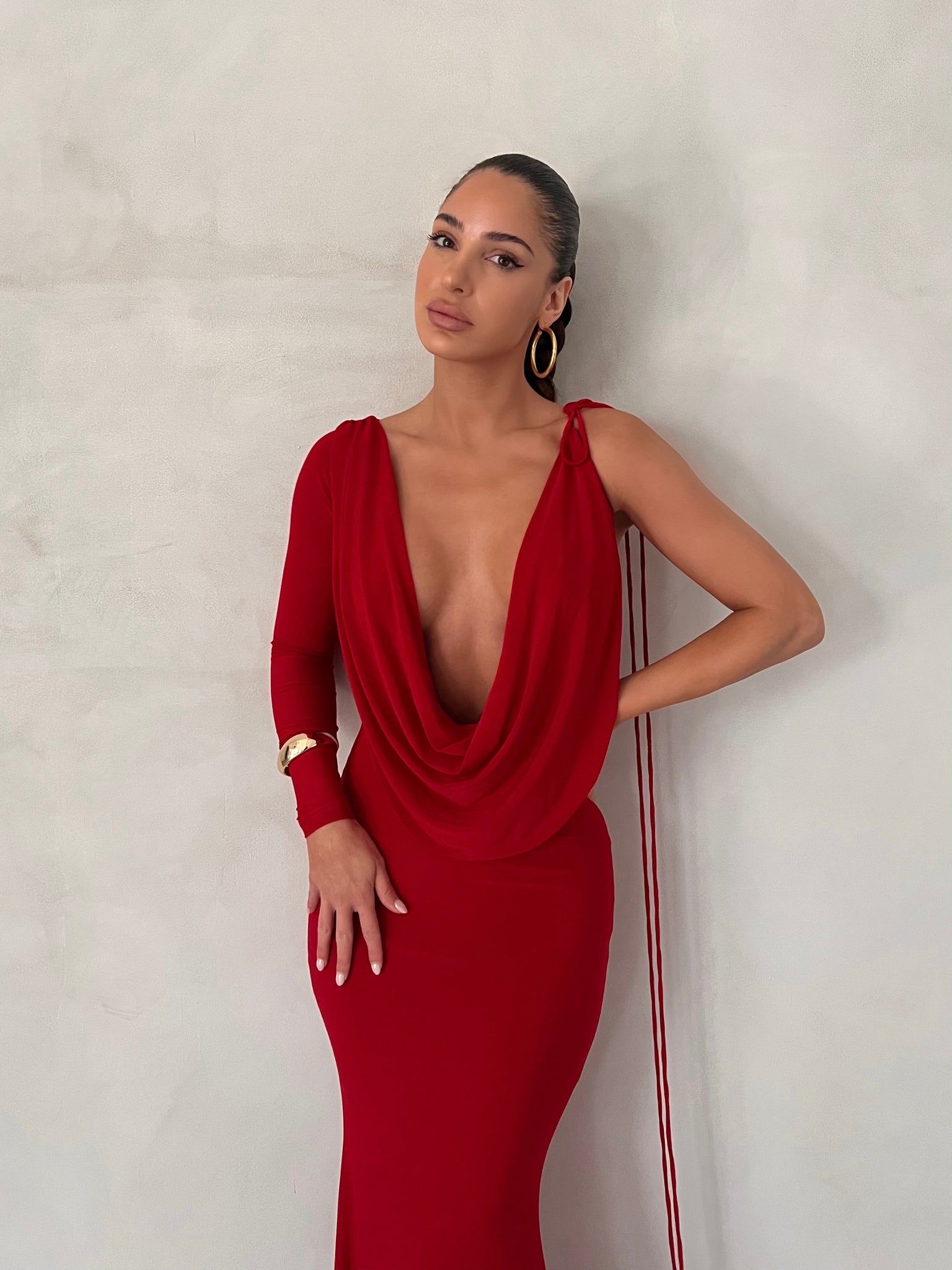 MÉLANI The Label EMILIA Reversible One Sleeve Dress