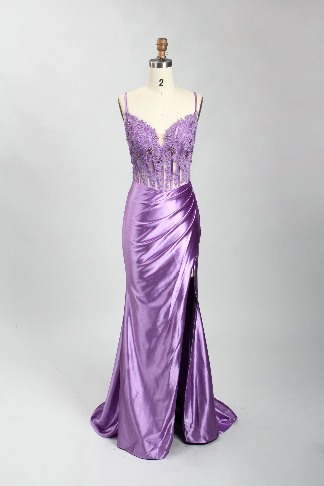 Honey Couture ALORA Embellished Bustier Corset Satin Mermaid Formal Dress in Australia | One Honey Boutique