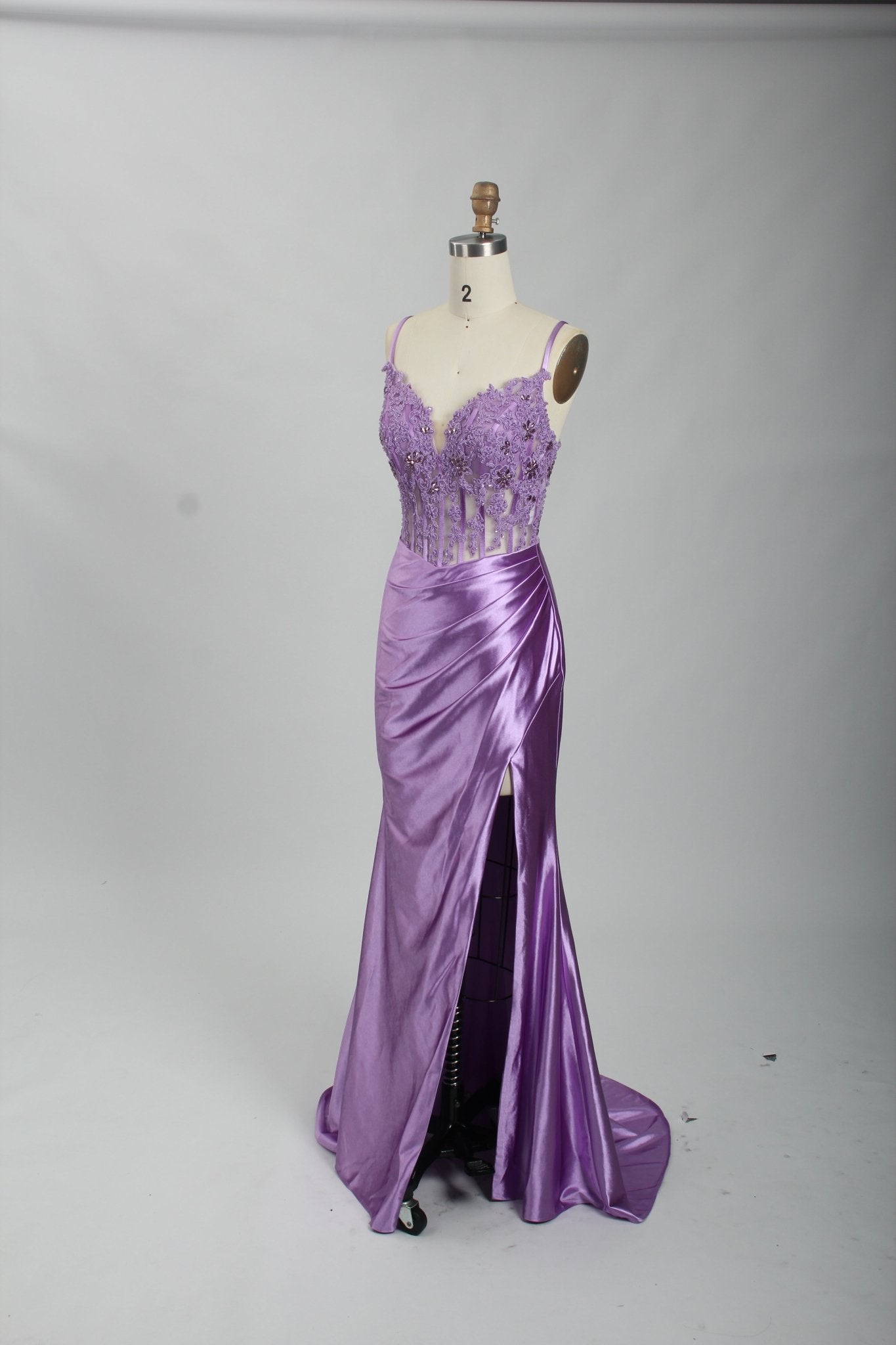 Honey Couture ALORA Embellished Bustier Corset Satin Mermaid Formal Dress in Australia | One Honey Boutique