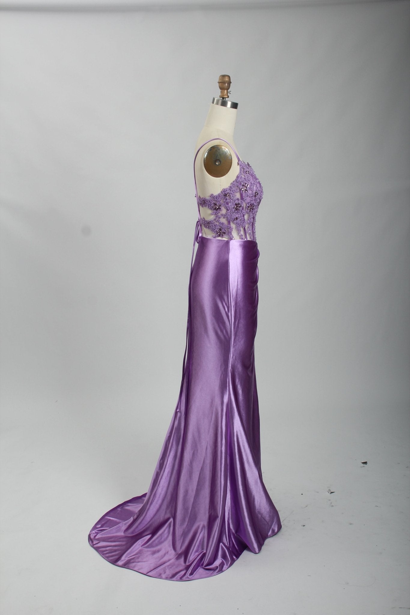 Honey Couture ALORA Embellished Bustier Corset Satin Mermaid Formal Dress in Australia | One Honey Boutique