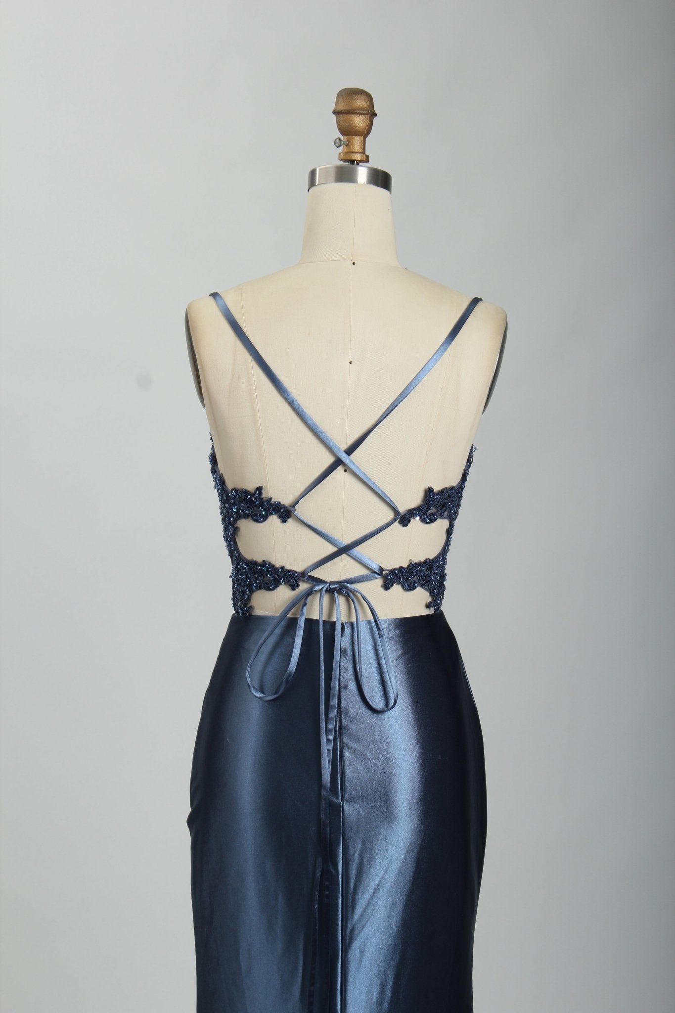 Honey Couture ALORA Embellished Bustier Corset Satin Mermaid Formal Dress in Australia | One Honey Boutique