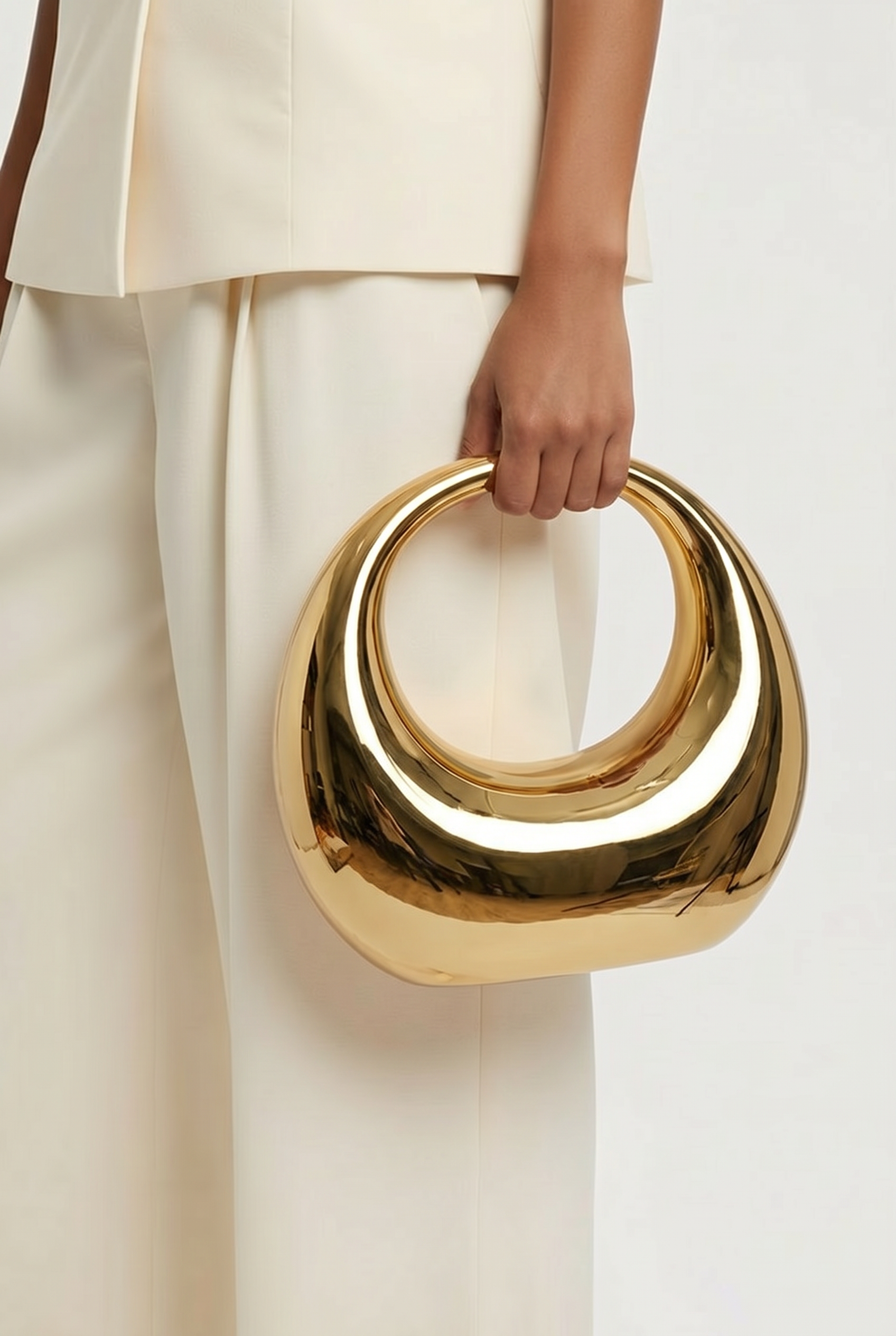 Honey Couture SELENE Metallic Orbit Clutch Bag for Formal & Evening Wear