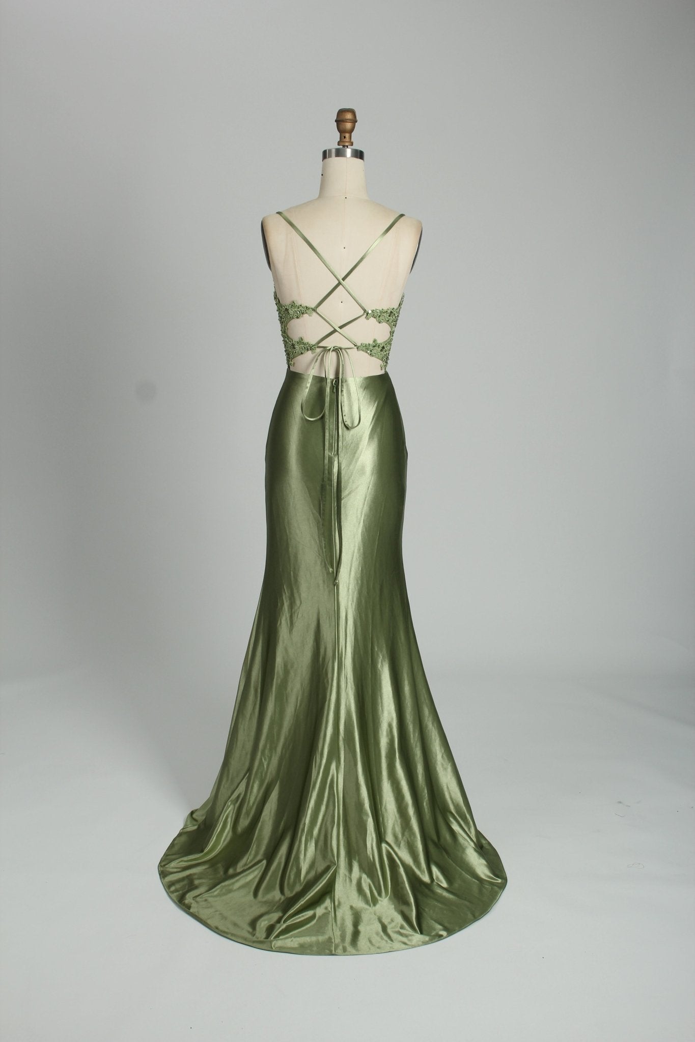 Honey Couture ALORA Embellished Bustier Corset Satin Mermaid Formal Dress in Australia | One Honey Boutique