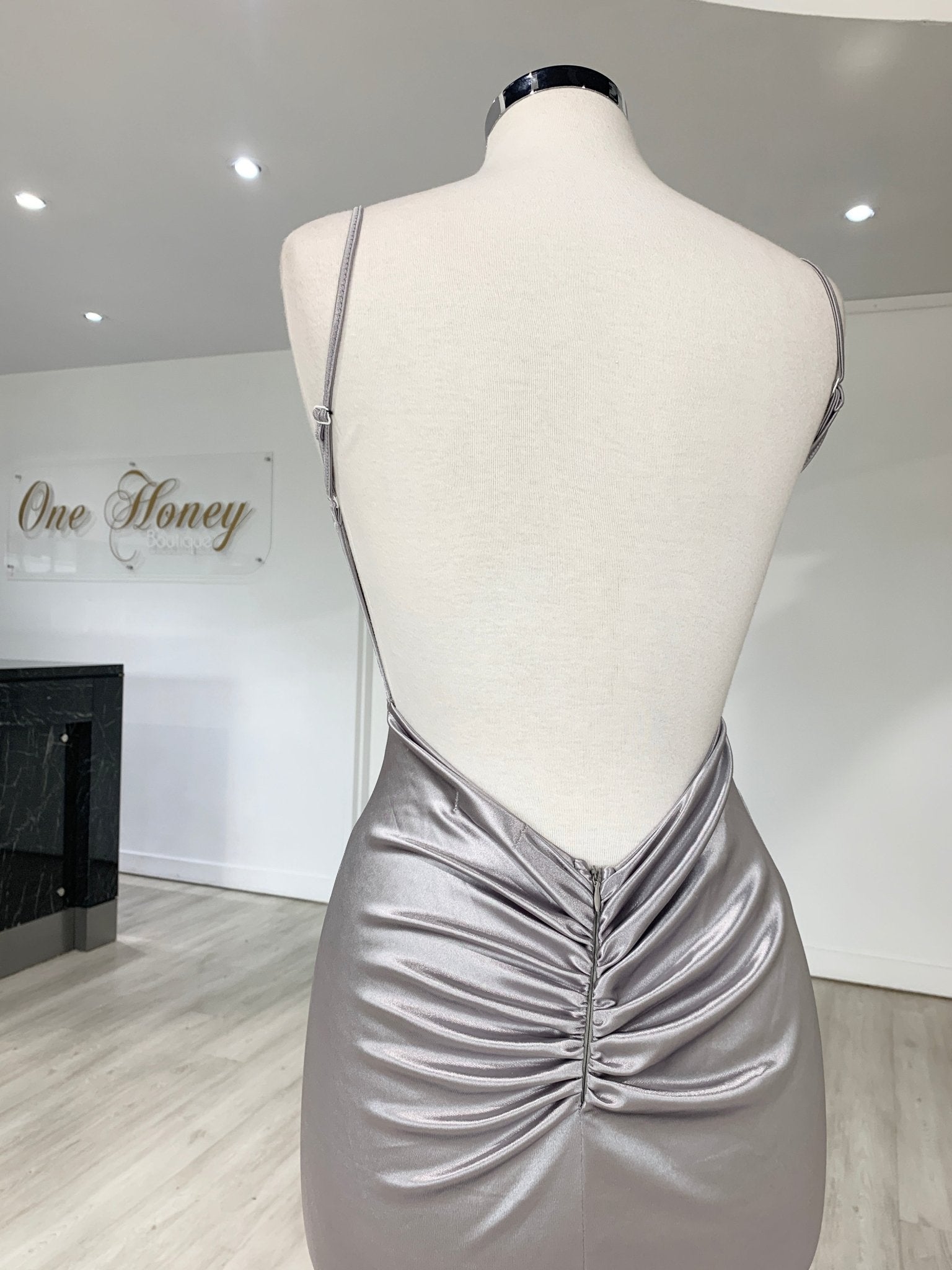 Honey Couture MILEE Low Back Mermaid Evening Gown Dress in Australia | One Honey Boutique