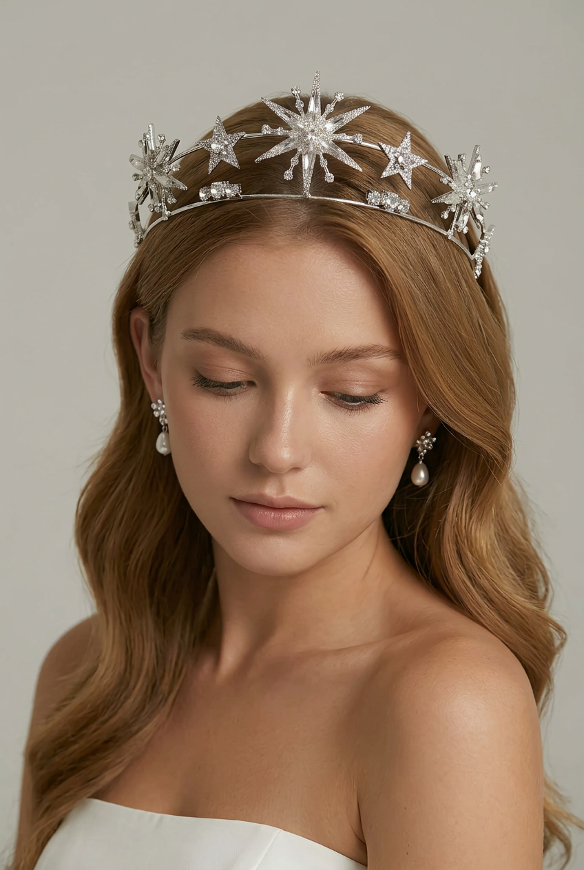 Petite Crystal Star Tiara Crown