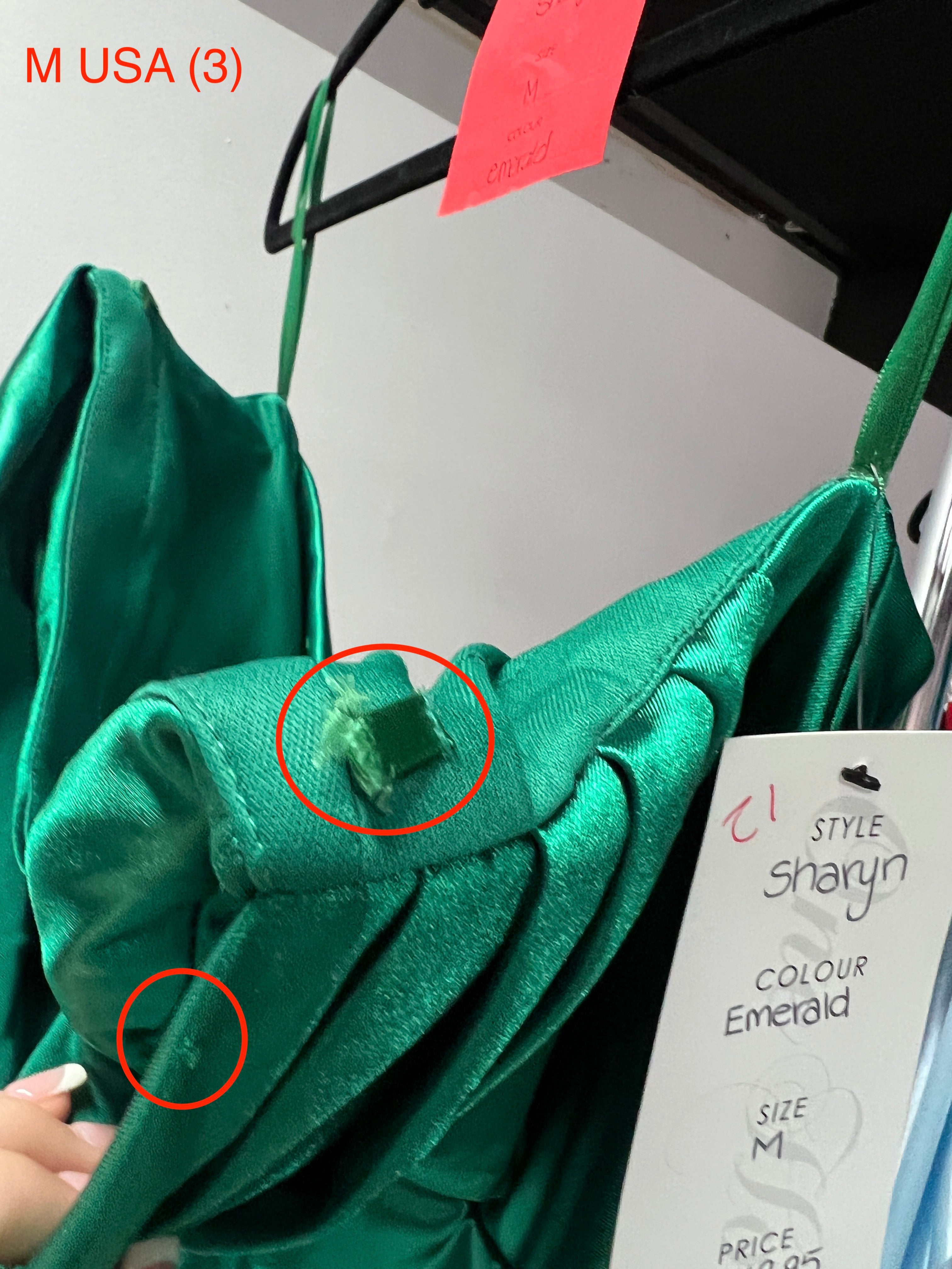 Honey Couture SHARYN Emerald Green Silky Corset Bustier, Australian Designer Evening Gown, Fabric Details, Size M, Red Tag Sale