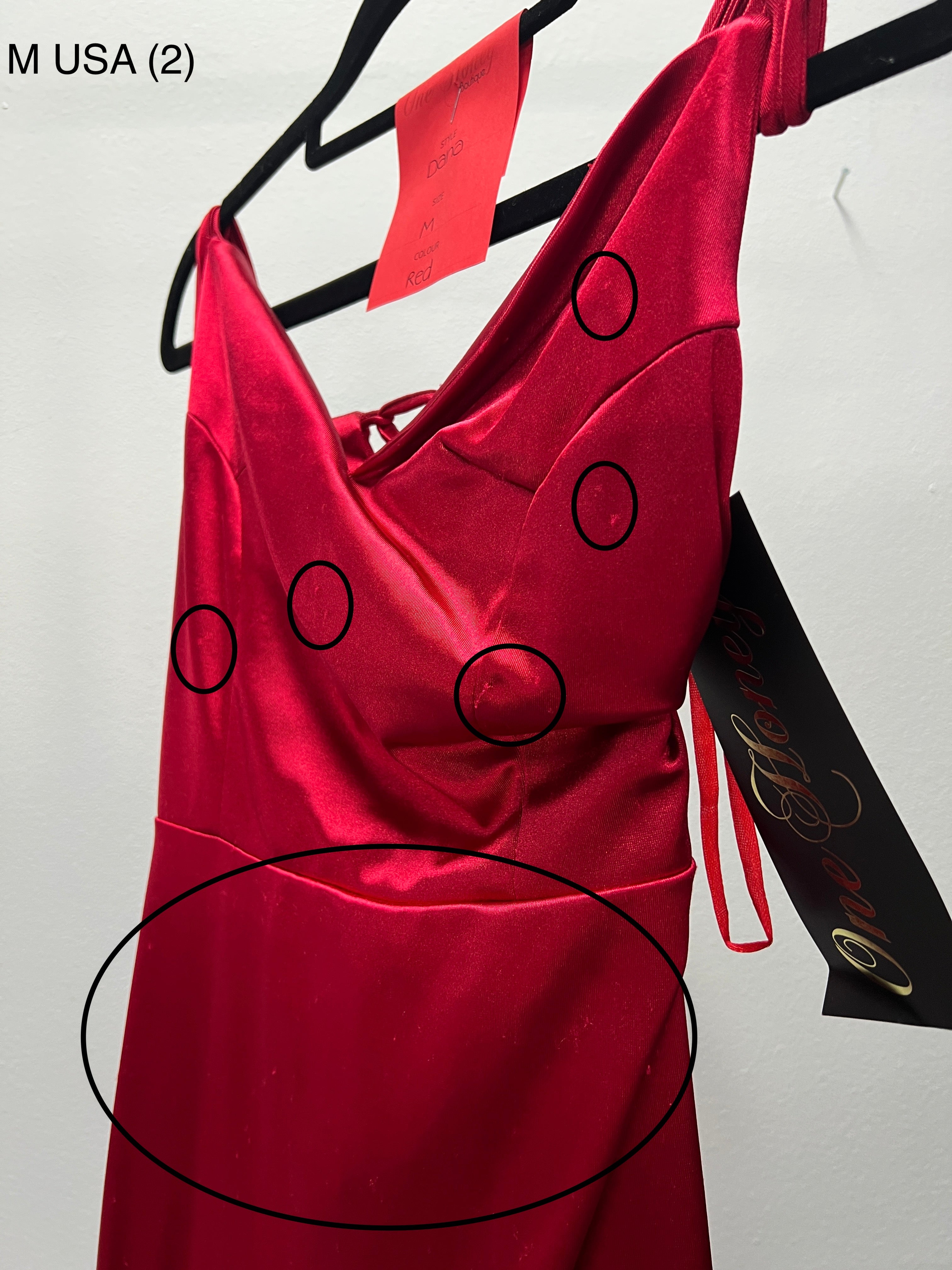 Honey Couture DANA Red Formal Dress with Bum Ruching and Tie-Up Back, Evening Gown by Australian Designer, Affordable Prom Dress.