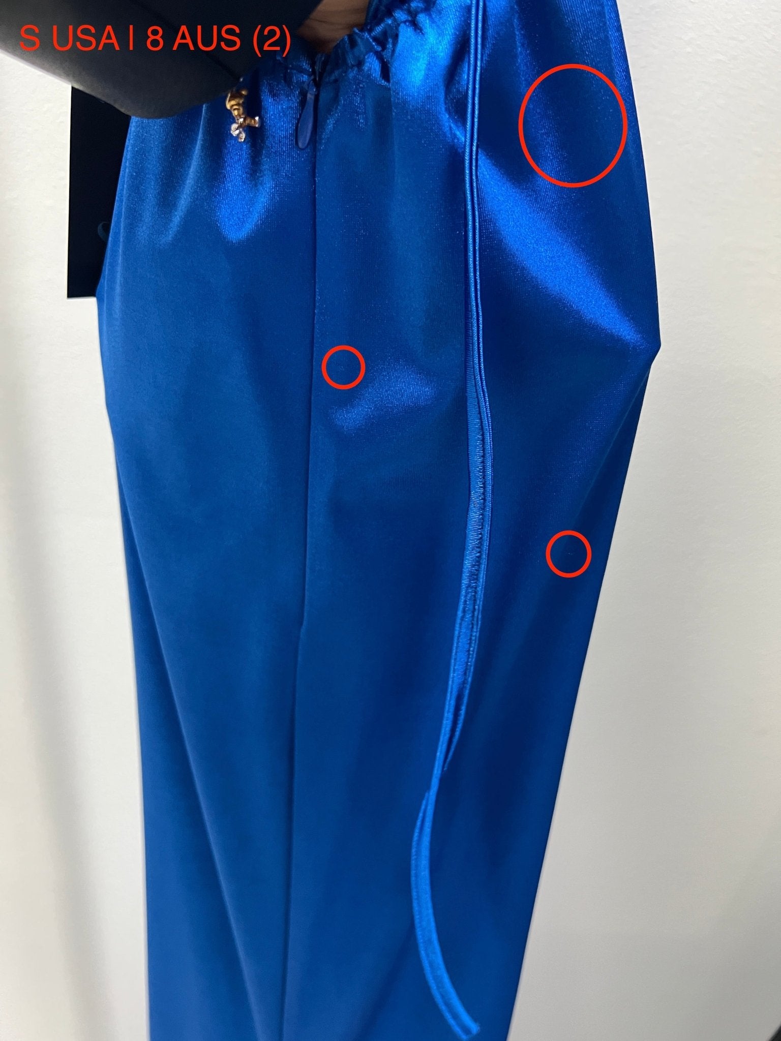 Honey Couture JUSTICE Blue Open Back Mermaid Evening Gown Dress (RED TAG FINAL SALE) in Australia | One Honey Boutique